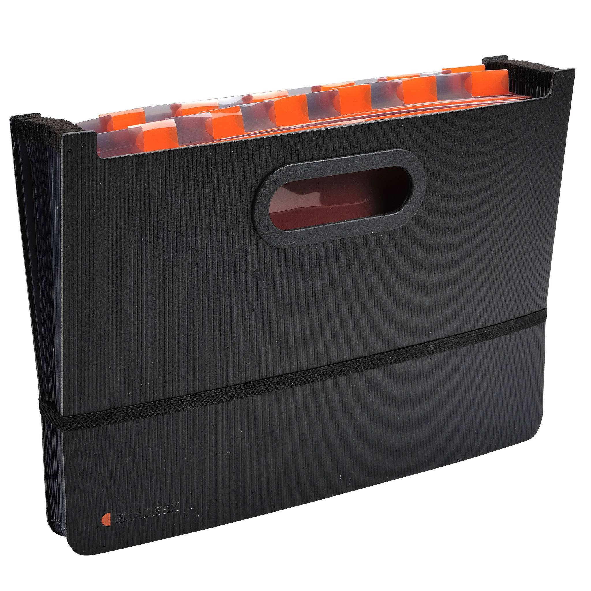 Exacompta 4x Fächermappe dehnbar 24 Fächer Exadesk Exactive A4 Schwarz 58934E