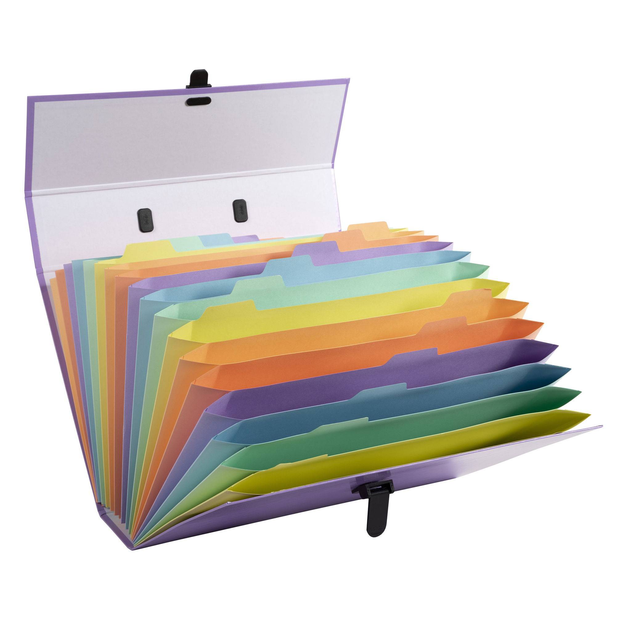 Exacompta 4x Fächermappe mit Griff, 18 Fächer, Aquarel - Malve - 56765E