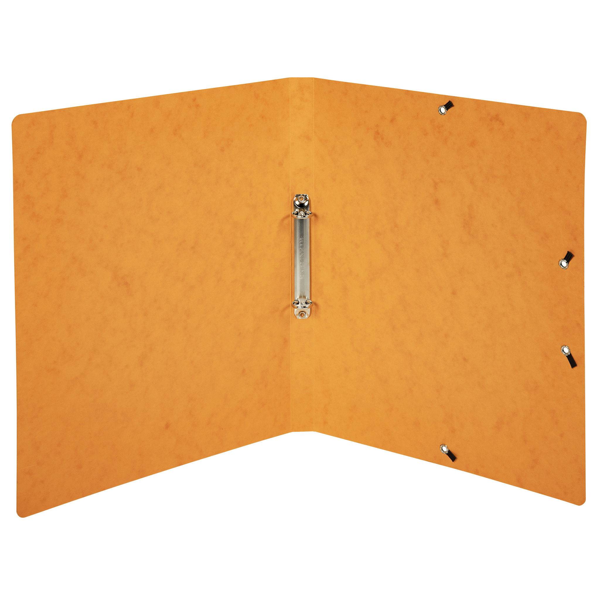 Exacompta 10x Ringhefter A4, 2 Ringe 15mm, Karton, bedruckt, Orange, 542554E