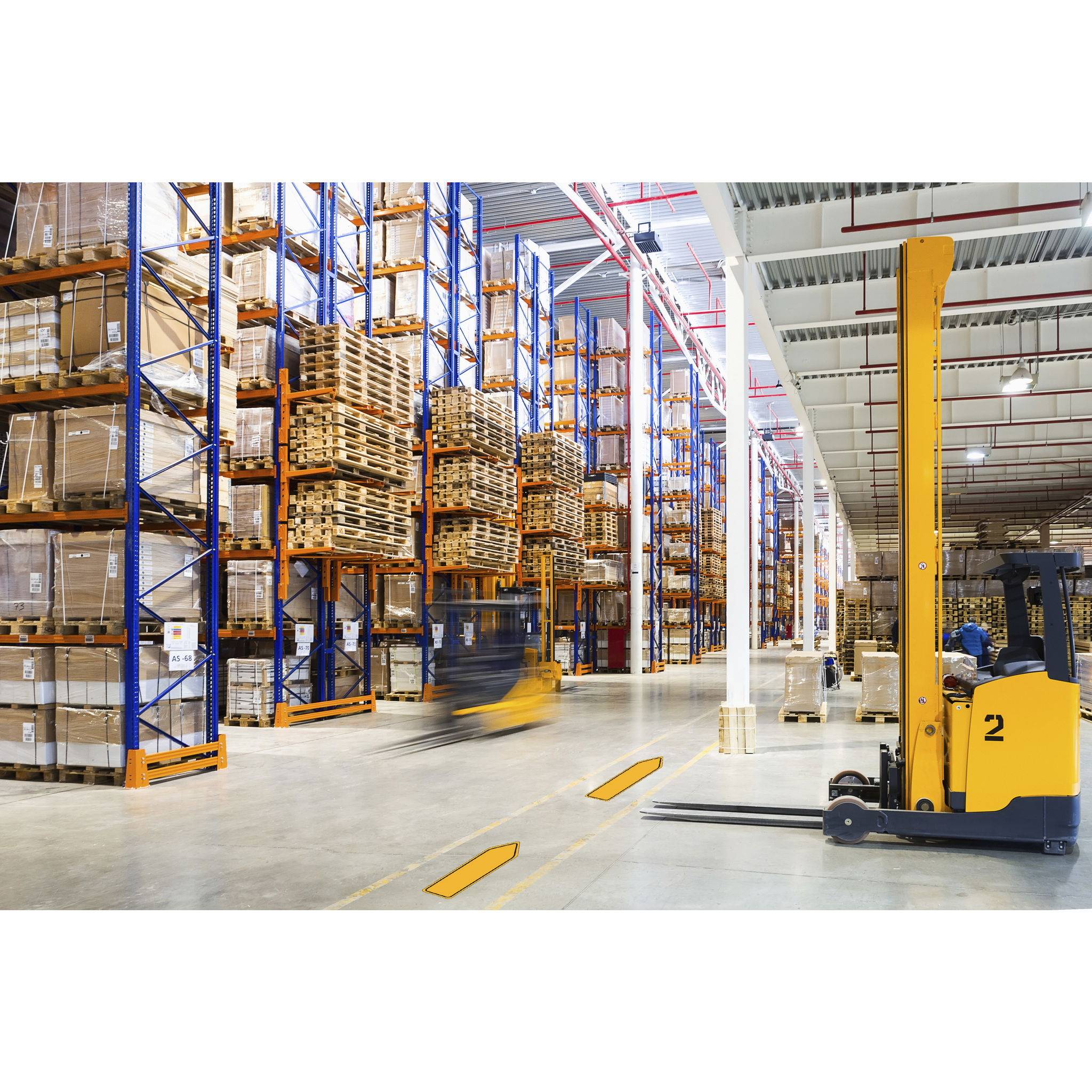 Exacompta Hinweisschild Weitergehen PVC selbstklebend 100 cm Gelb 67026E