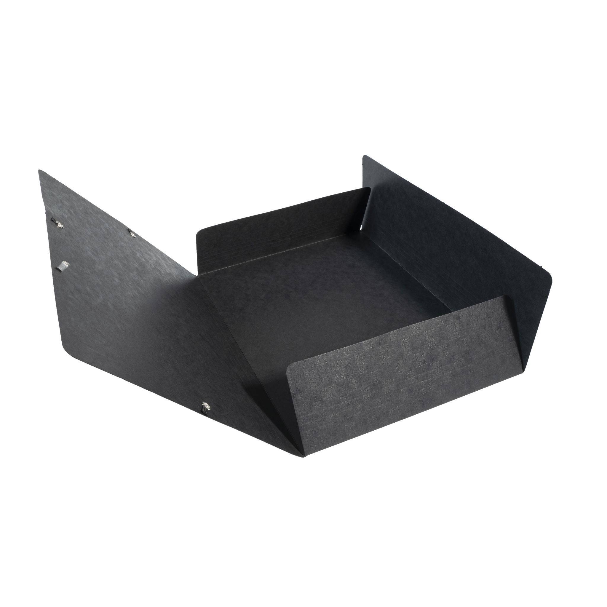 Exacompta 50x Sammelmappe + Gummizug 3 Klappen Karton 425g/qm A4 Schwarz 55751E