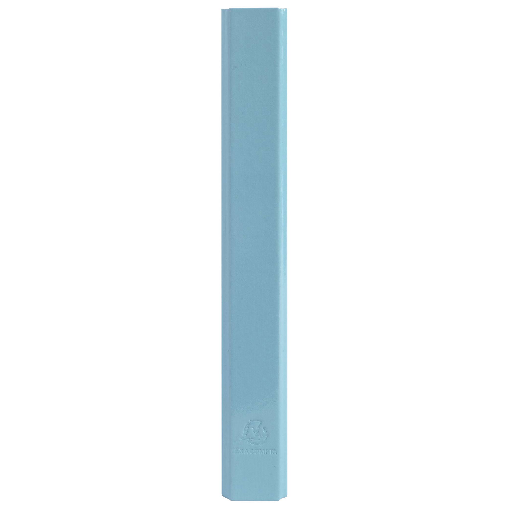 Exacompta 10x Ringbuch A4, 4 Ringe in D-Form 25mm, Aquarel, Pastellblau, 51572E