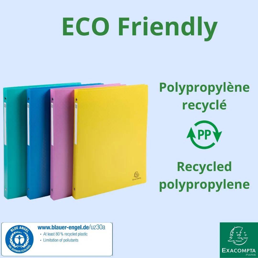 Exacompta 20x Ringbuch A4 Polypropylen + 2 Ringen 15mm, Young, sortiert, 54190E