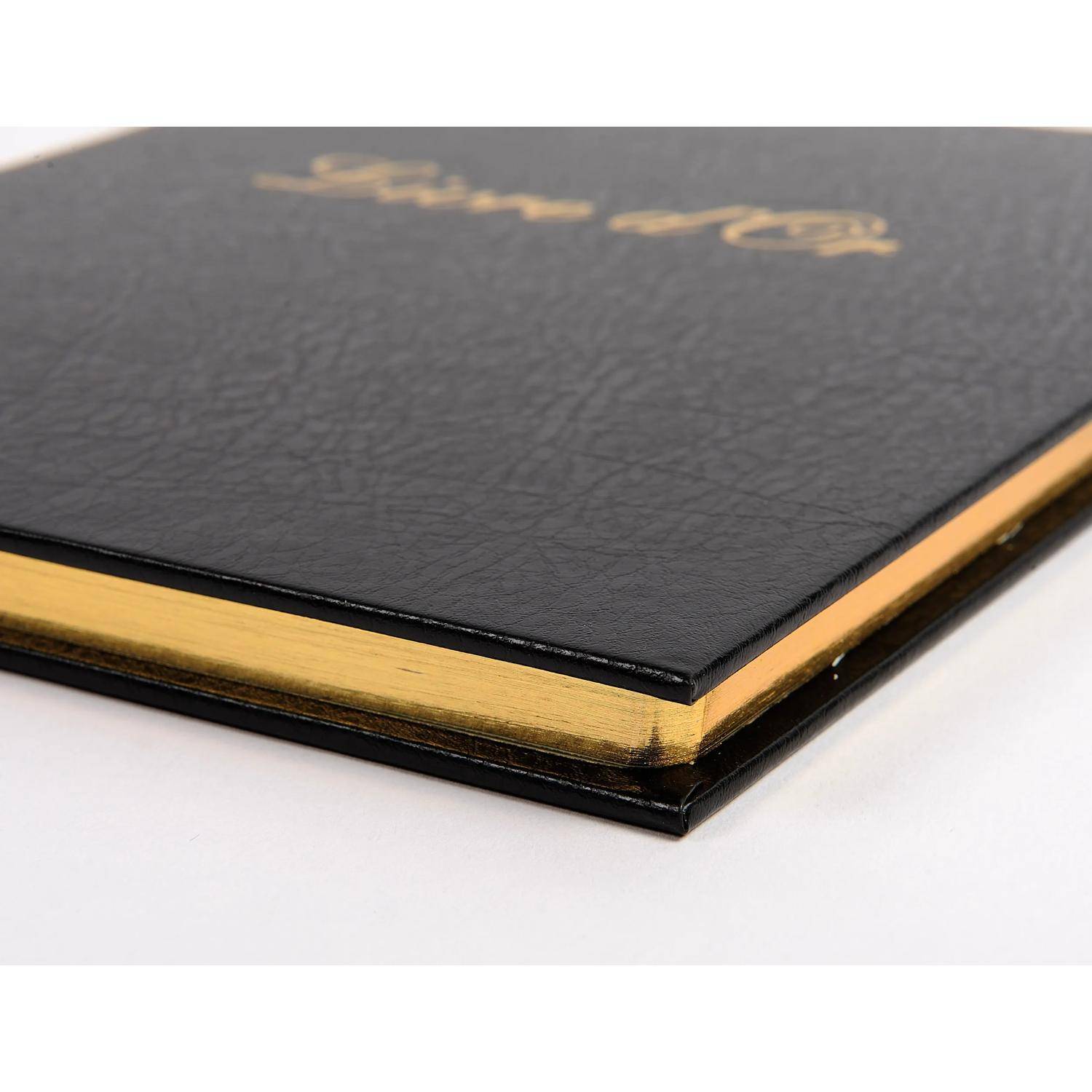 Exacompta 3x Gästebuch Balacron 70 Blatt weiß 21x19 cm Hochformat Schwarz 4991E