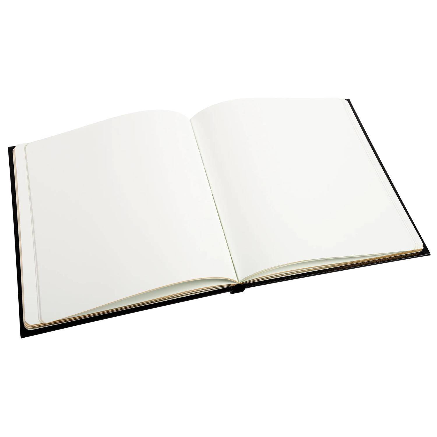 Exacompta 2x Gästebuch Balacron 50 Blatt weiß 27x22 cm Hochformat Schwarz 4981E