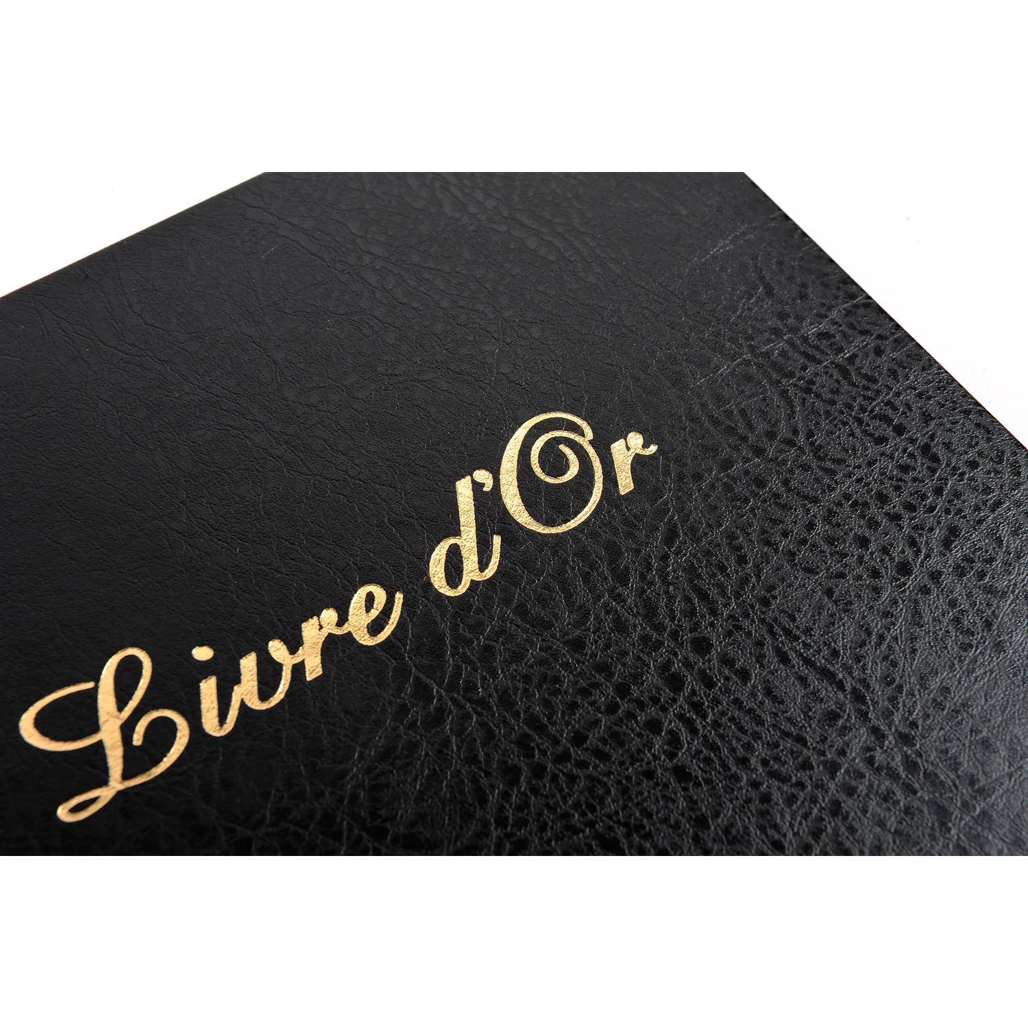 Exacompta 3x Gästebuch Balacron 70 Blatt weiß 21x19 cm Hochformat Schwarz 4991E