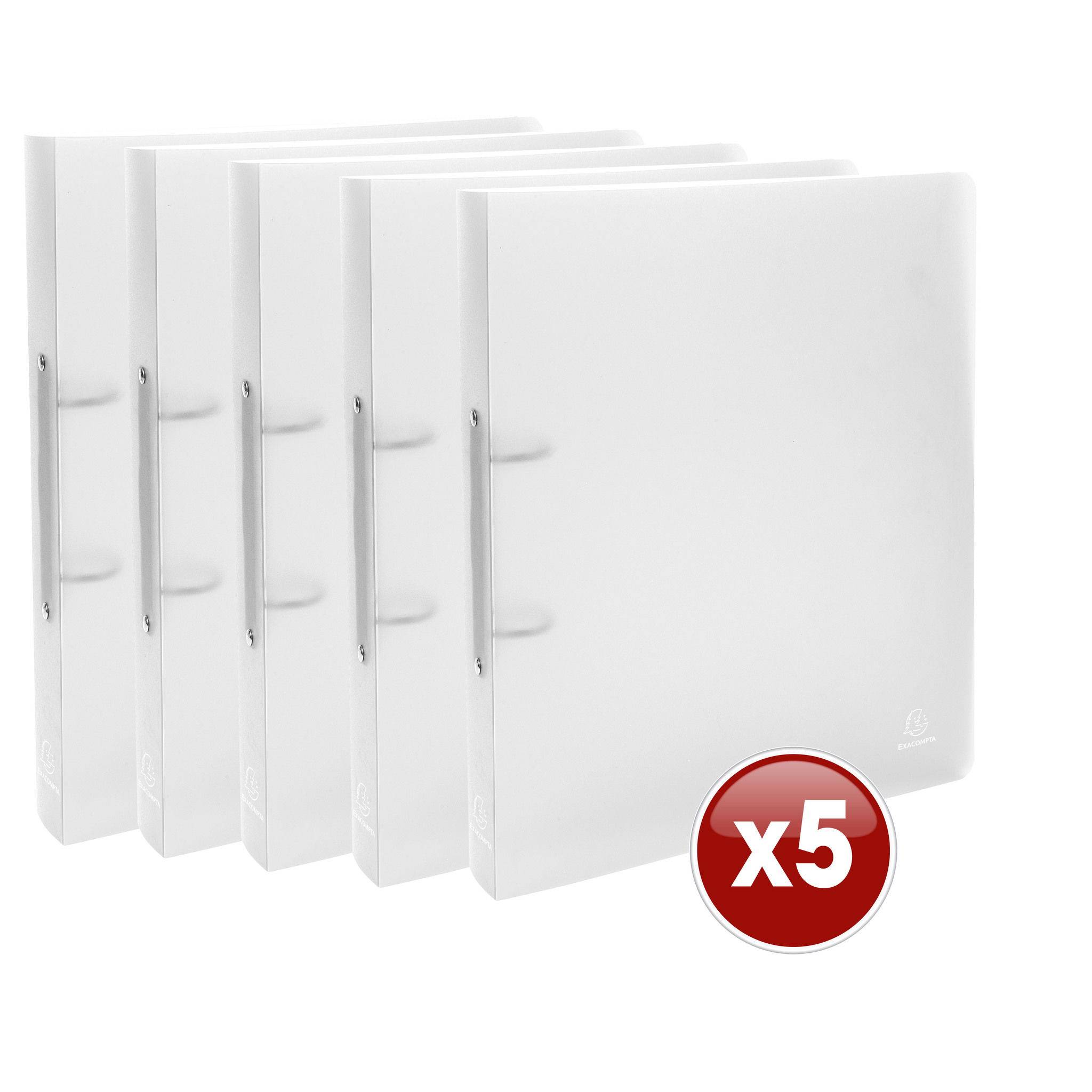 Exacompta 15x Ringbuch PP 700µ + 2 Ringen 30mm Rücken 40mm A4 Transparent 54360E