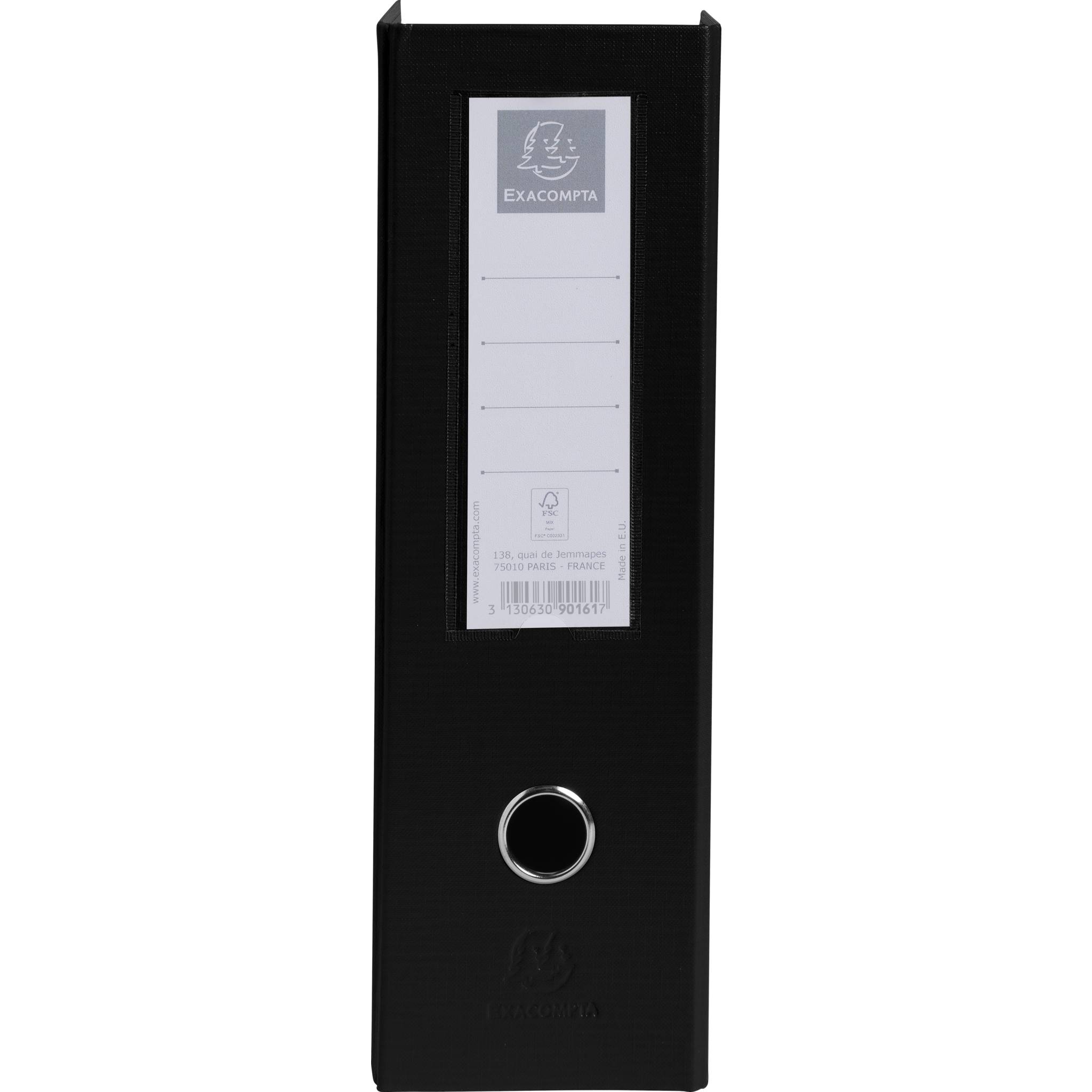 Exacompta 10x Stehsammler PP, Rücken 100mm, 23x31cm A4, Schwarz, 90161E