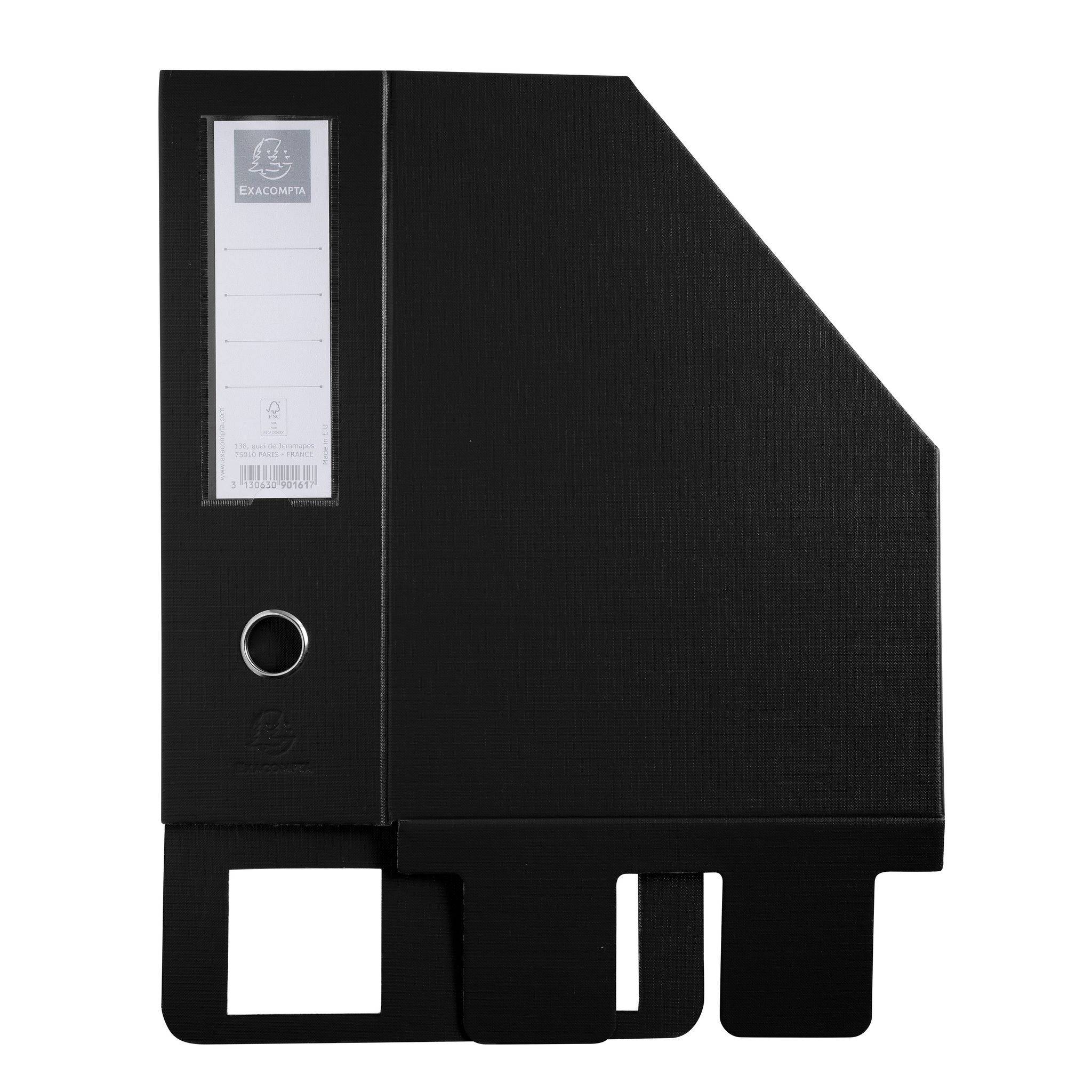 Exacompta 10x Stehsammler PP, Rücken 100mm, 23x31cm A4, Schwarz, 90161E