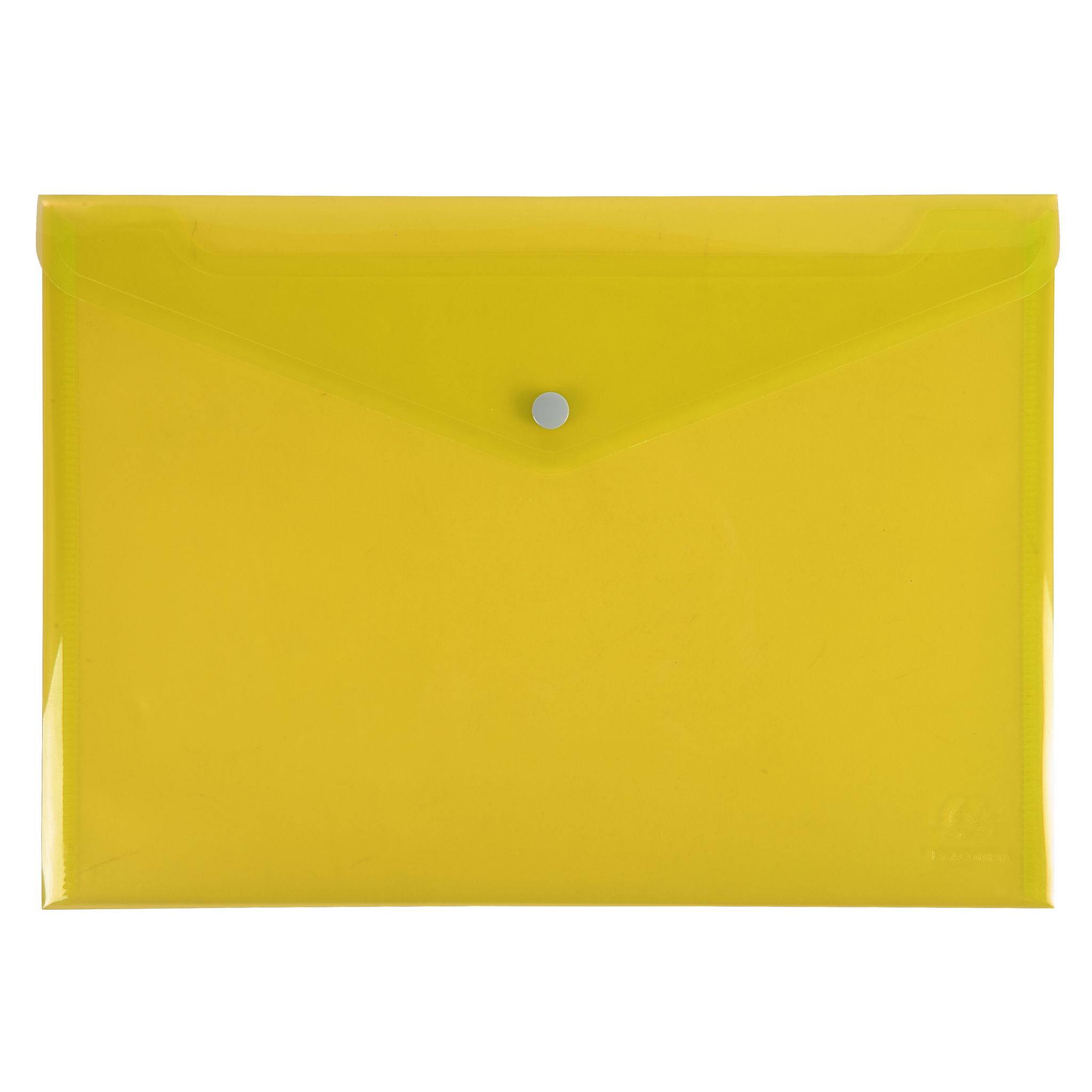 Exacompta 30x Tasche mit Druckknopf Iderama aus PP - Farben sortiert - 34450E