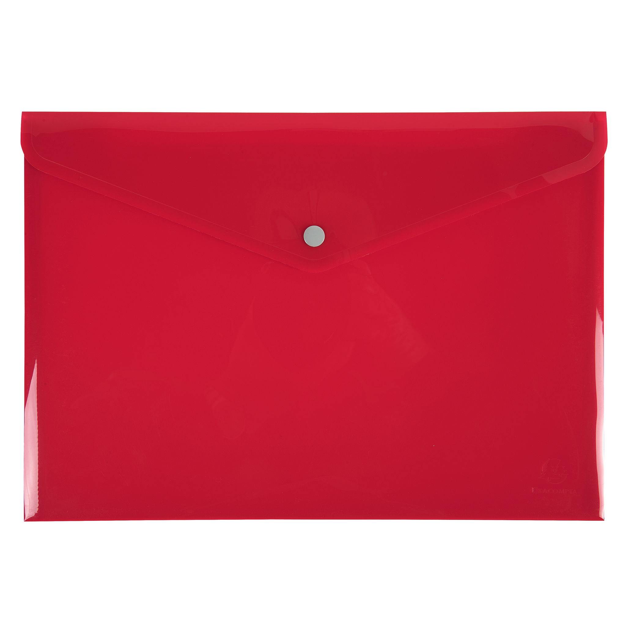 Exacompta 30x Tasche mit Druckknopf Iderama aus PP - Farben sortiert - 34450E