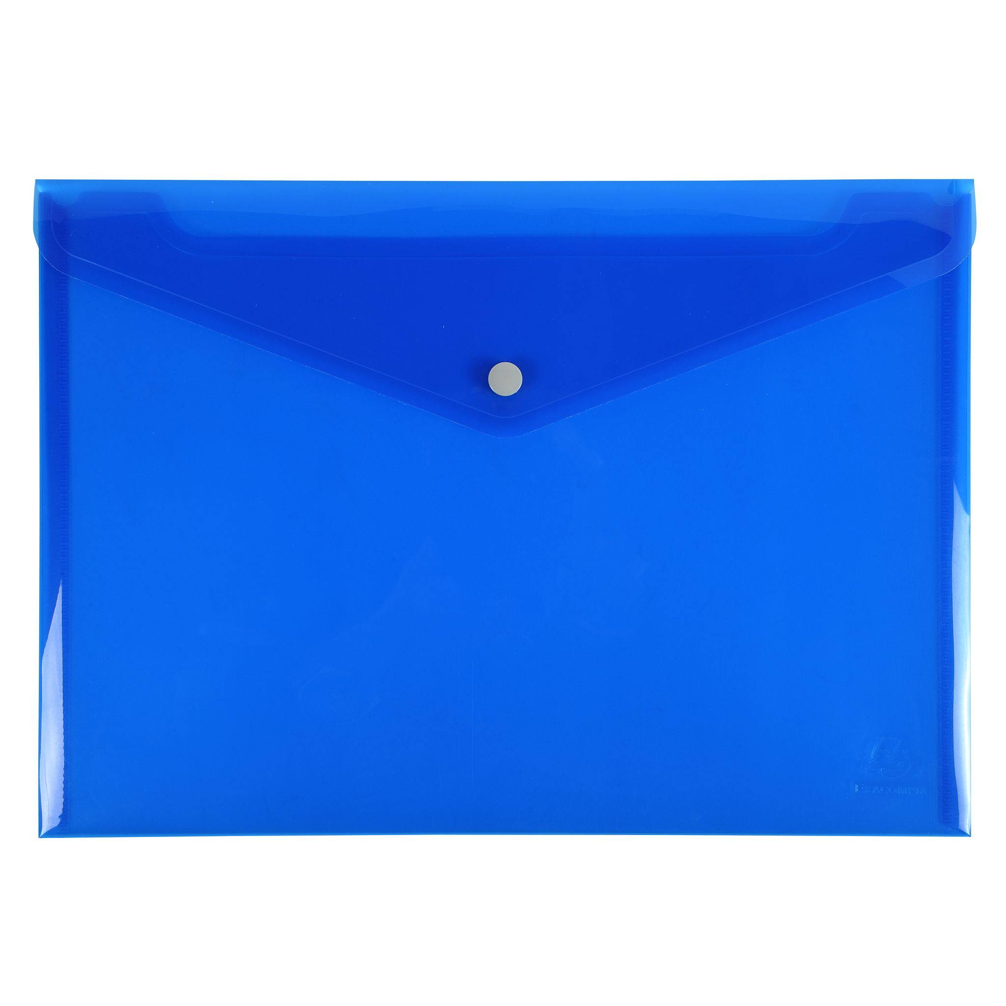 Exacompta 30x Tasche mit Druckknopf Iderama aus PP - Farben sortiert - 34450E