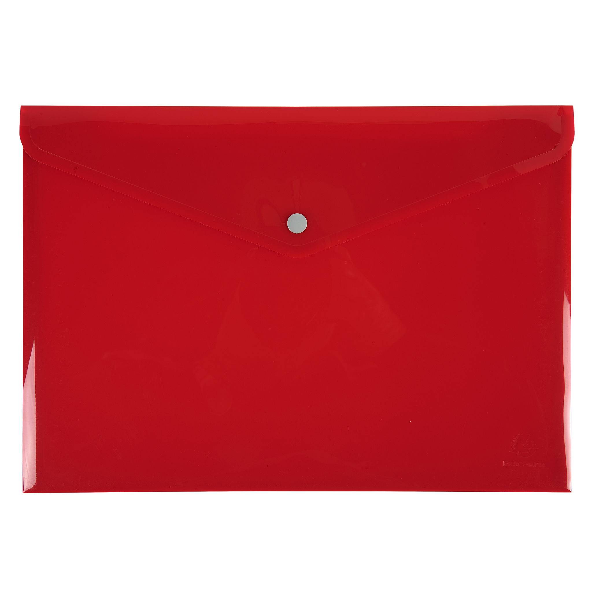 Exacompta 30x Tasche mit Druckknopf Iderama aus PP - Farben sortiert - 34450E