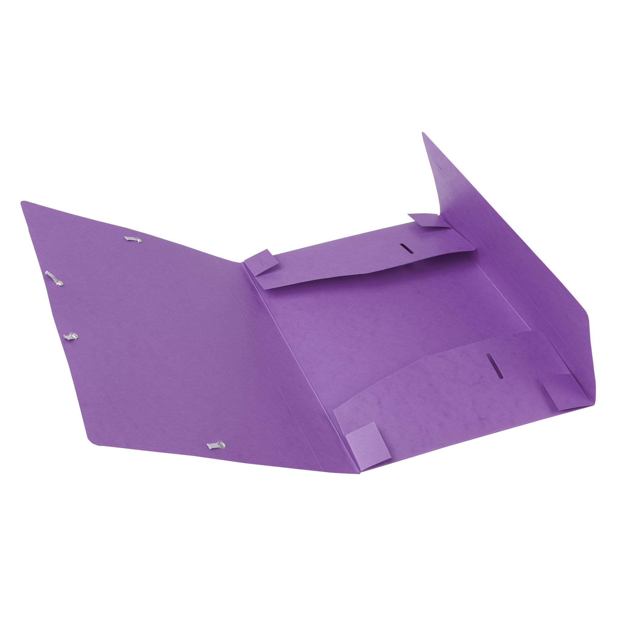 Exacompta 10x Archivbox Rücken 40mm Karton +3 Klappen Gummizug A4 Violett 14015H