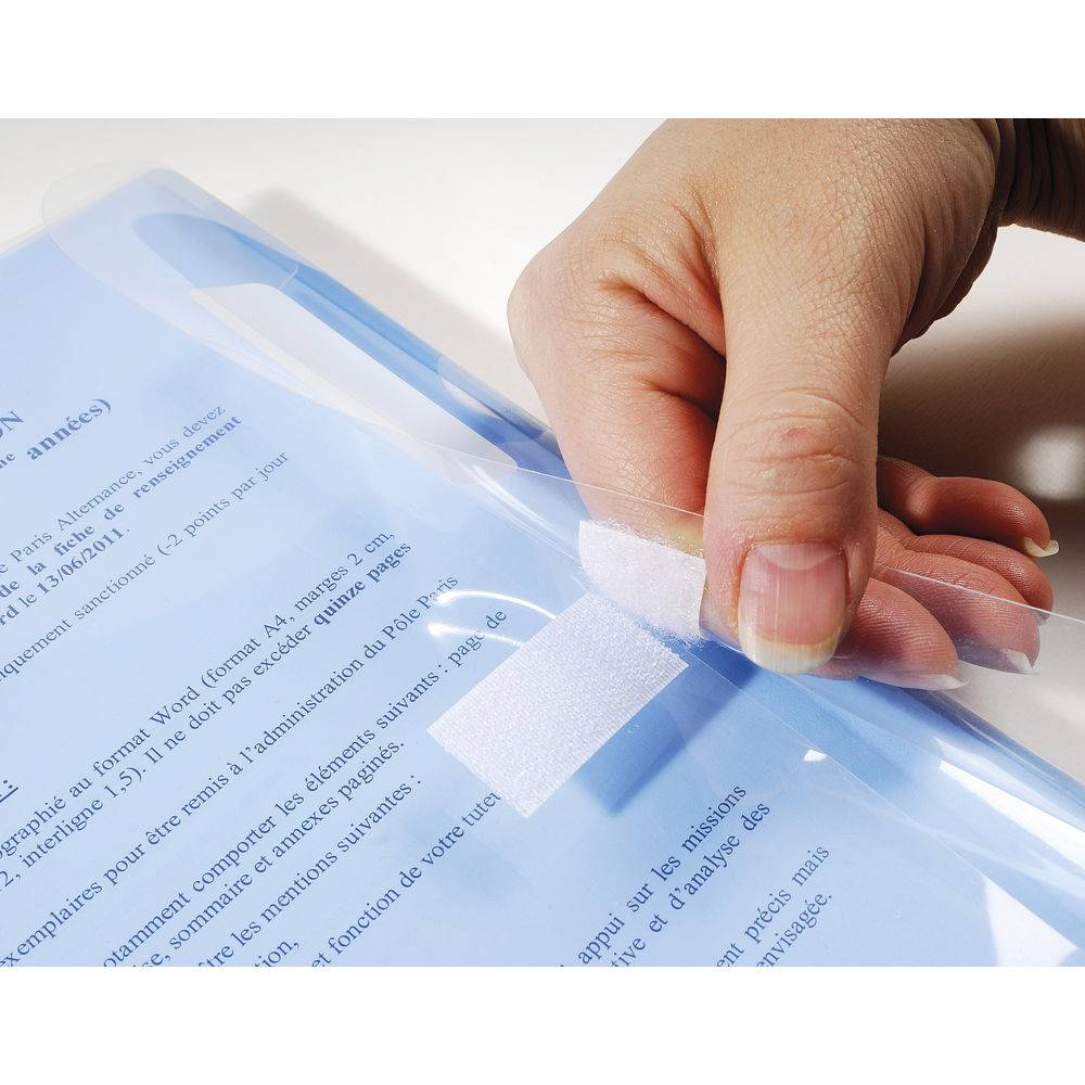 Exacompta 4x Beutel 10 gelochten Schutzhüllen A4 Klettverschluss Kristall 5505E