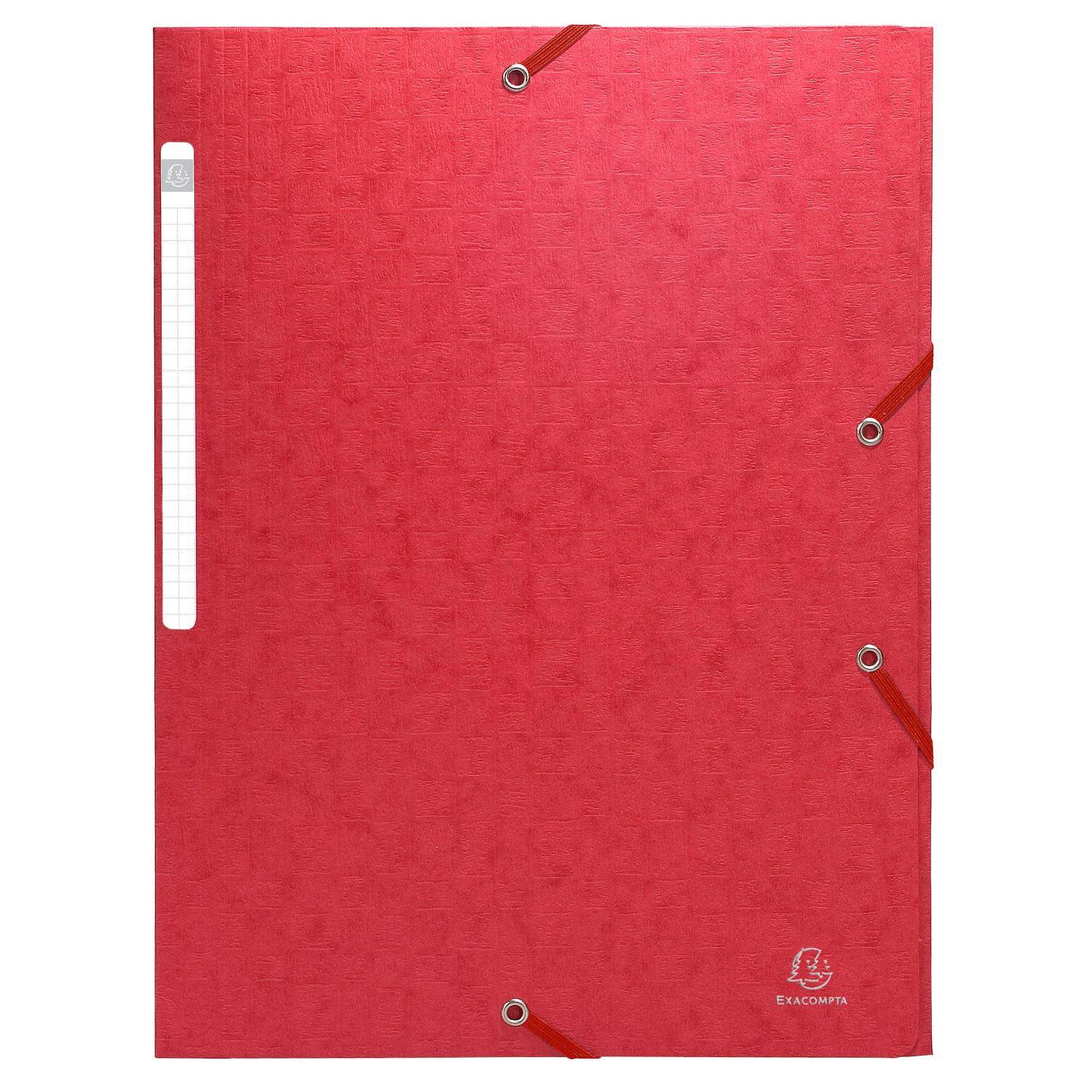 Exacompta 50x Sammelmappe + Gummizug 3 Klappen Karton 425g/qm A4 sortiert 55750E