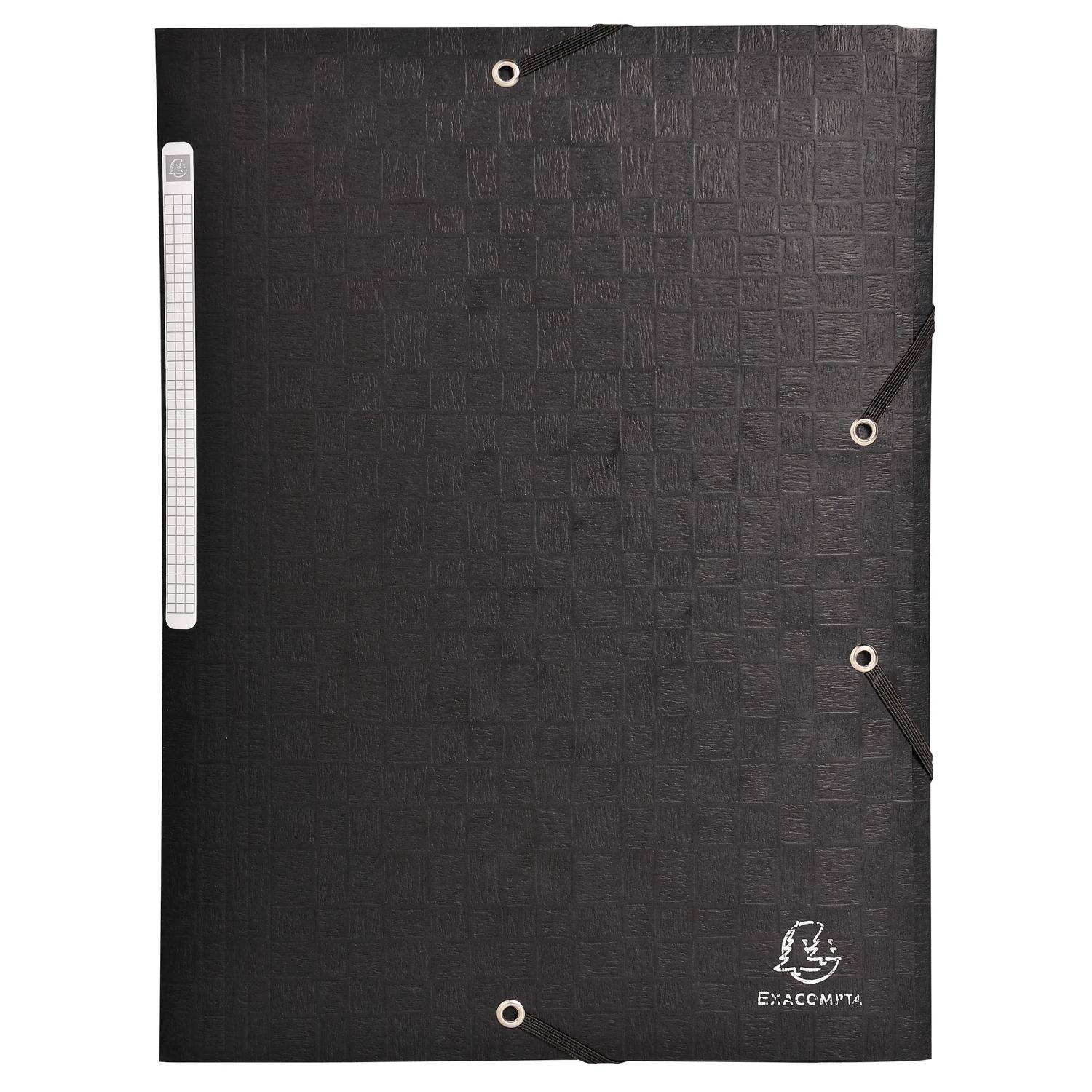 Exacompta 50x Sammelmappe + Gummizug 3 Klappen Karton 425g/qm A4 sortiert 55750E