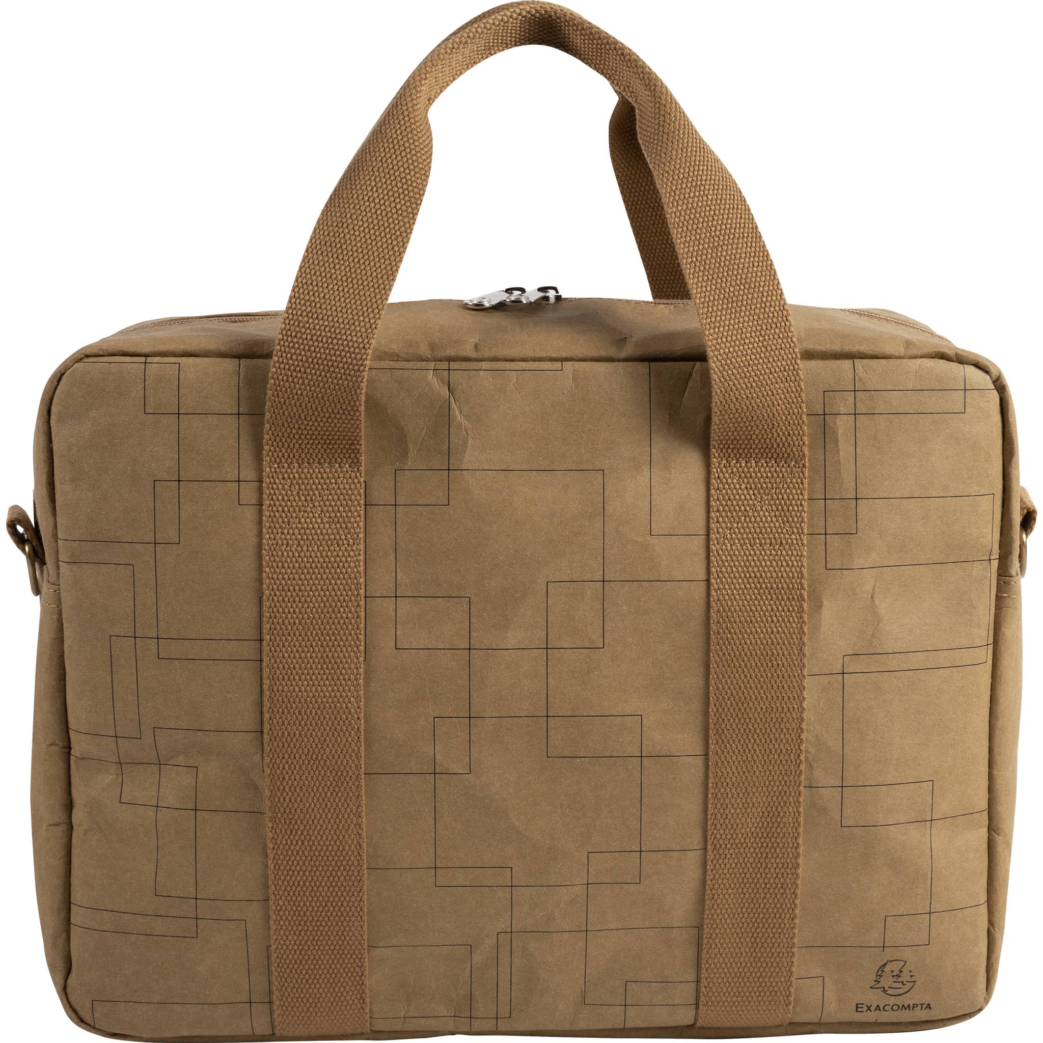 Exacompta 17660E Tasche 39x29x15cm aus Papier in Lederoptik, Eterneco - Braun geometrische Motive