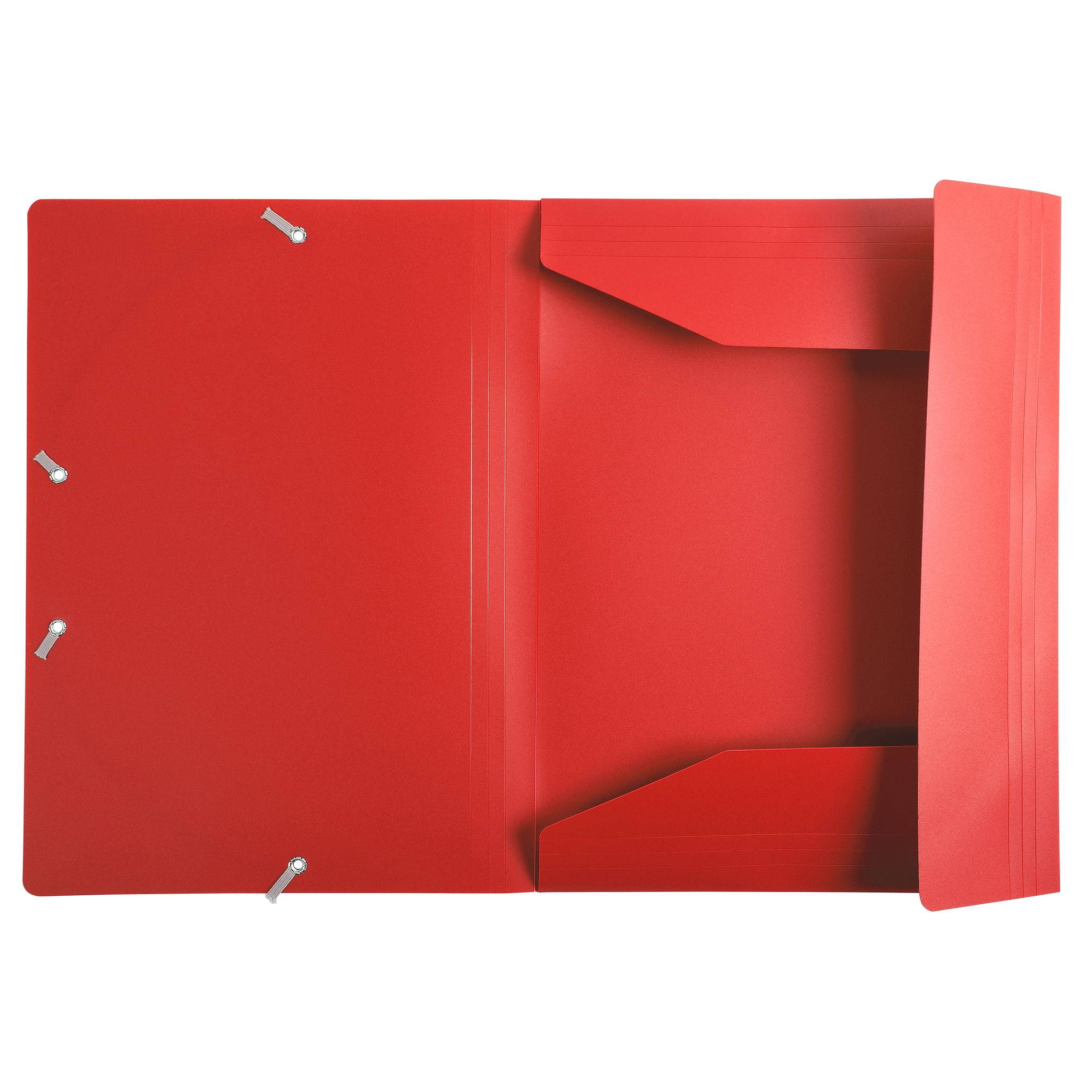 Exacompta 30x Sammelmappe +Gummizug 3 Klappen PP 400µ Eco A4 Rot 55905E