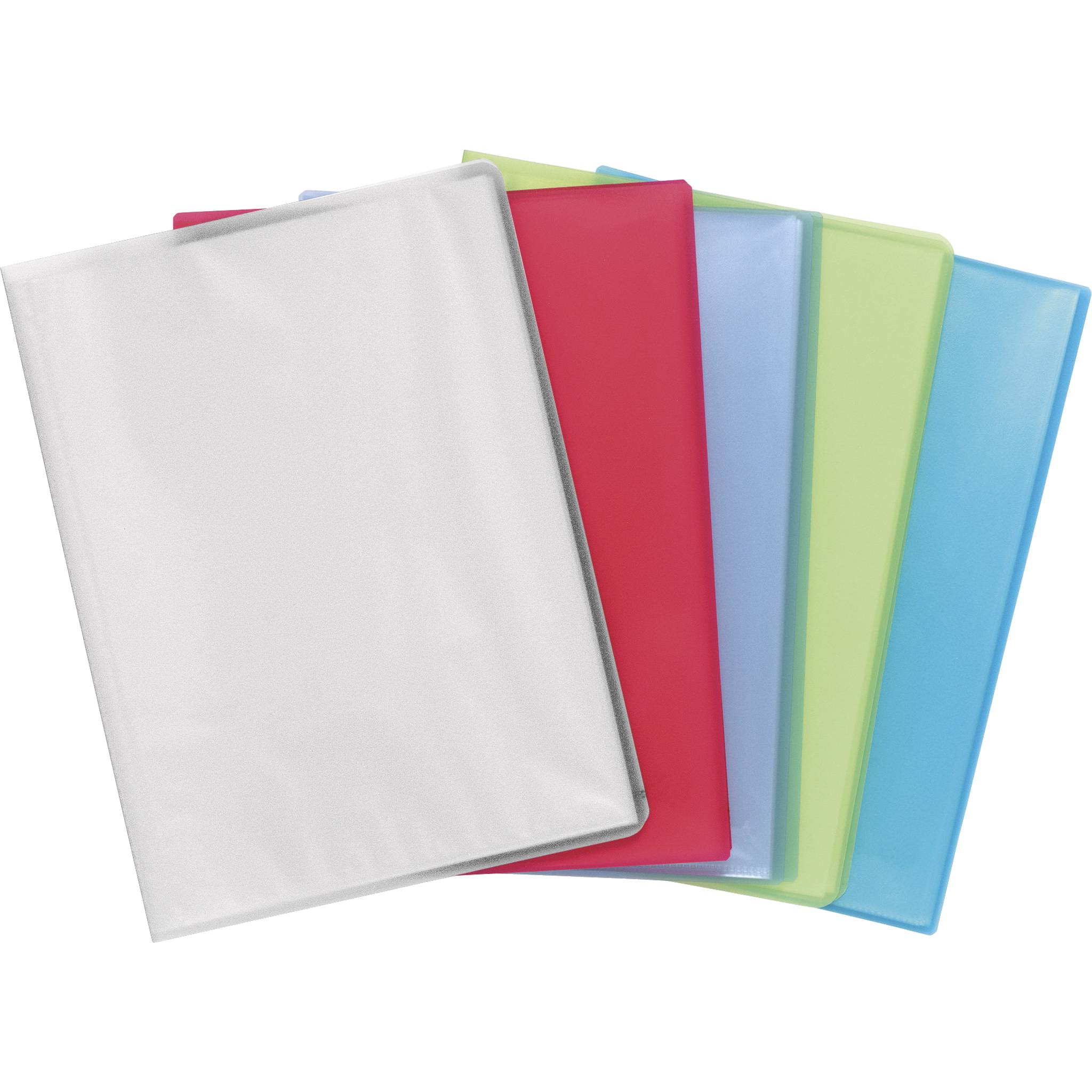 Exacompta 12x Sichtmappe , mittelfestem PP, 50 Hüllen, A4, sortiert, 85569E