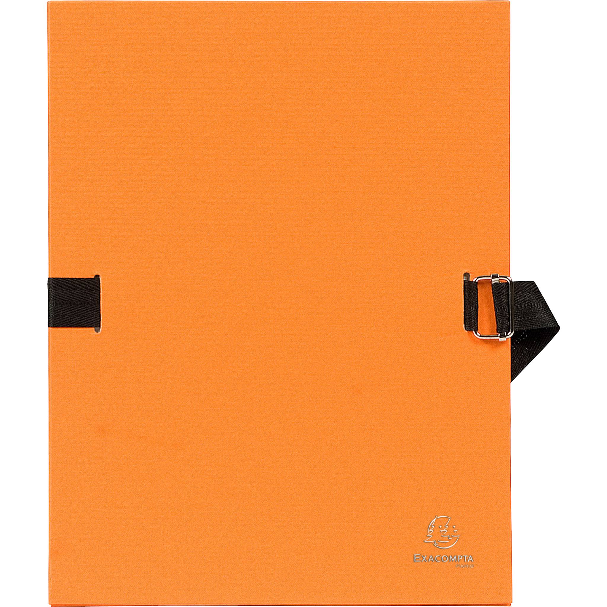 Exacompta 10x Dokumentenmappe Karton 2,7mm, Faltenrücken, A4, Orange, 734E