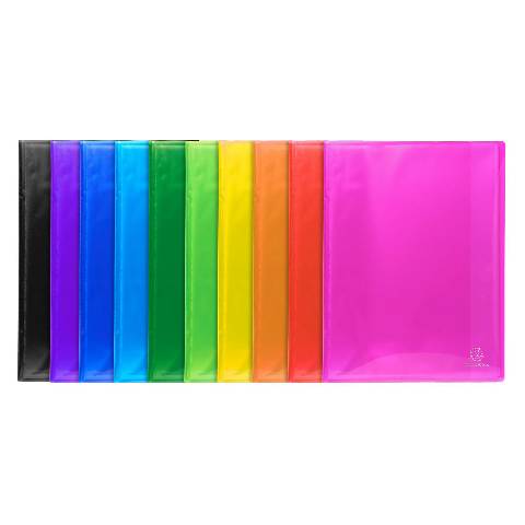 Exacompta 8x Sichtmappe PP 500µ, 100 Hüllen, 24x32cm A4, , sortiert, 85970E