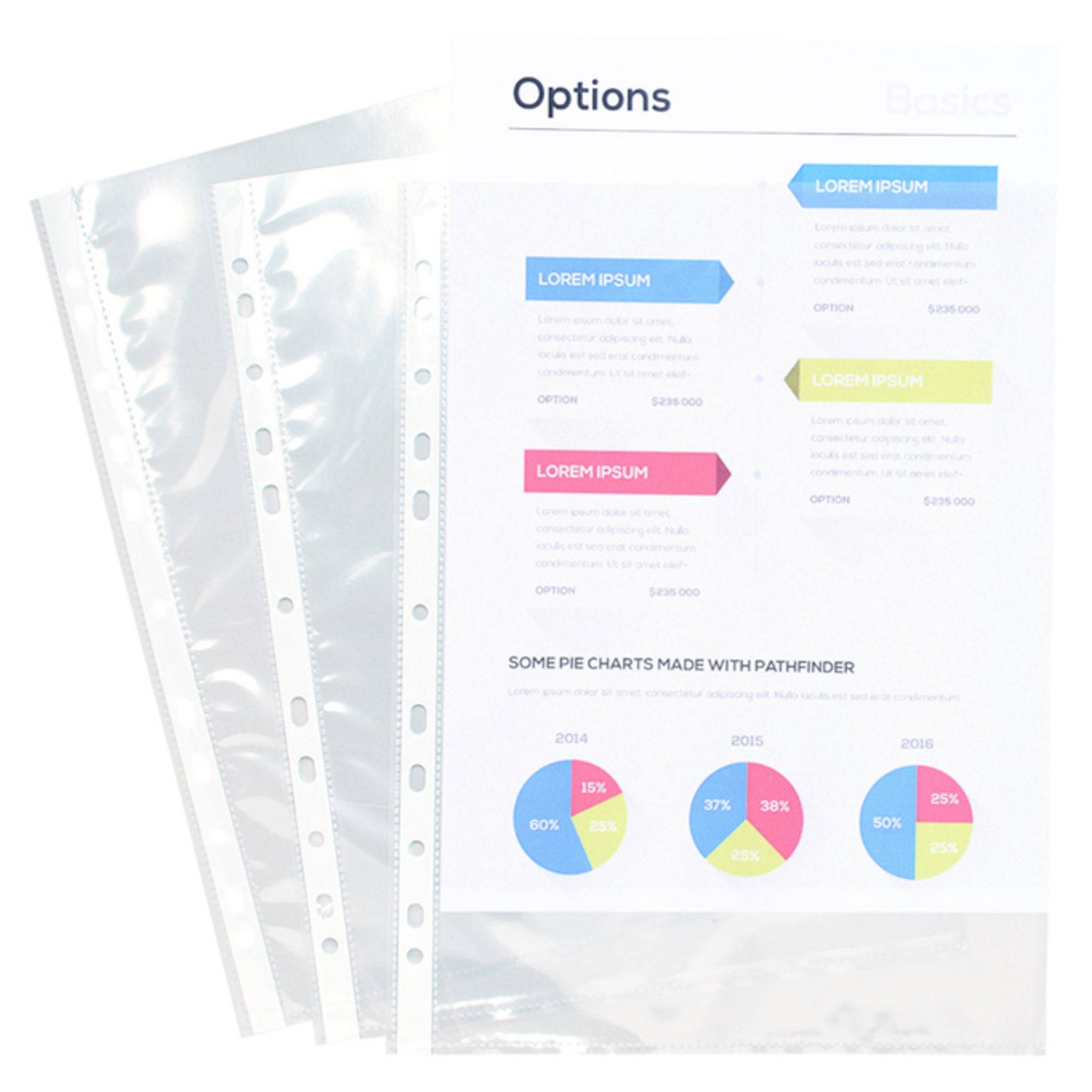 Exacompta 5x 10 Prospekthüllen für Exagraphic PP Format A4 Transparent 56634E