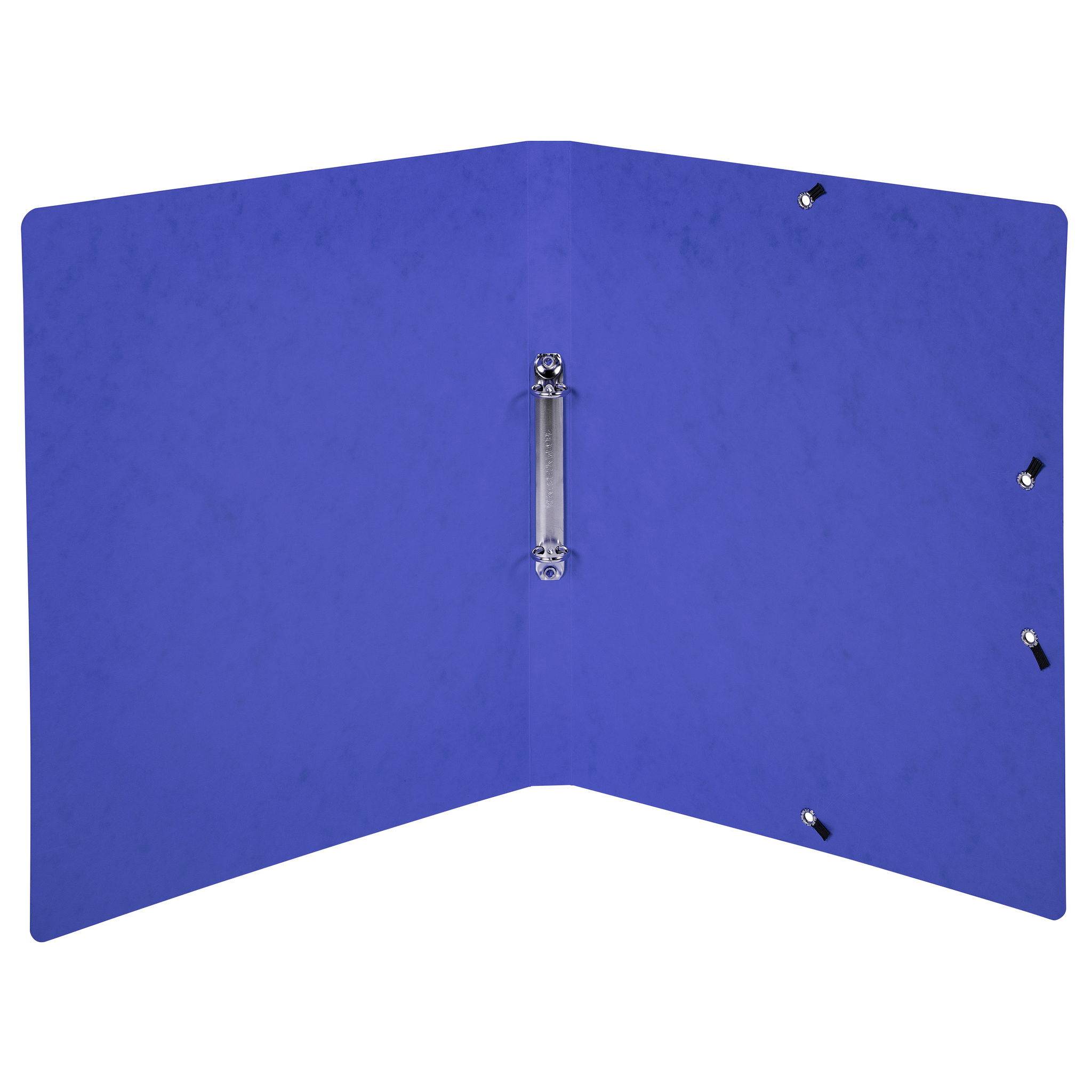 Exacompta 10x Ringhefter A4, 2 Ringe 15mm, Karton, bedruckt, Blau, 542552E