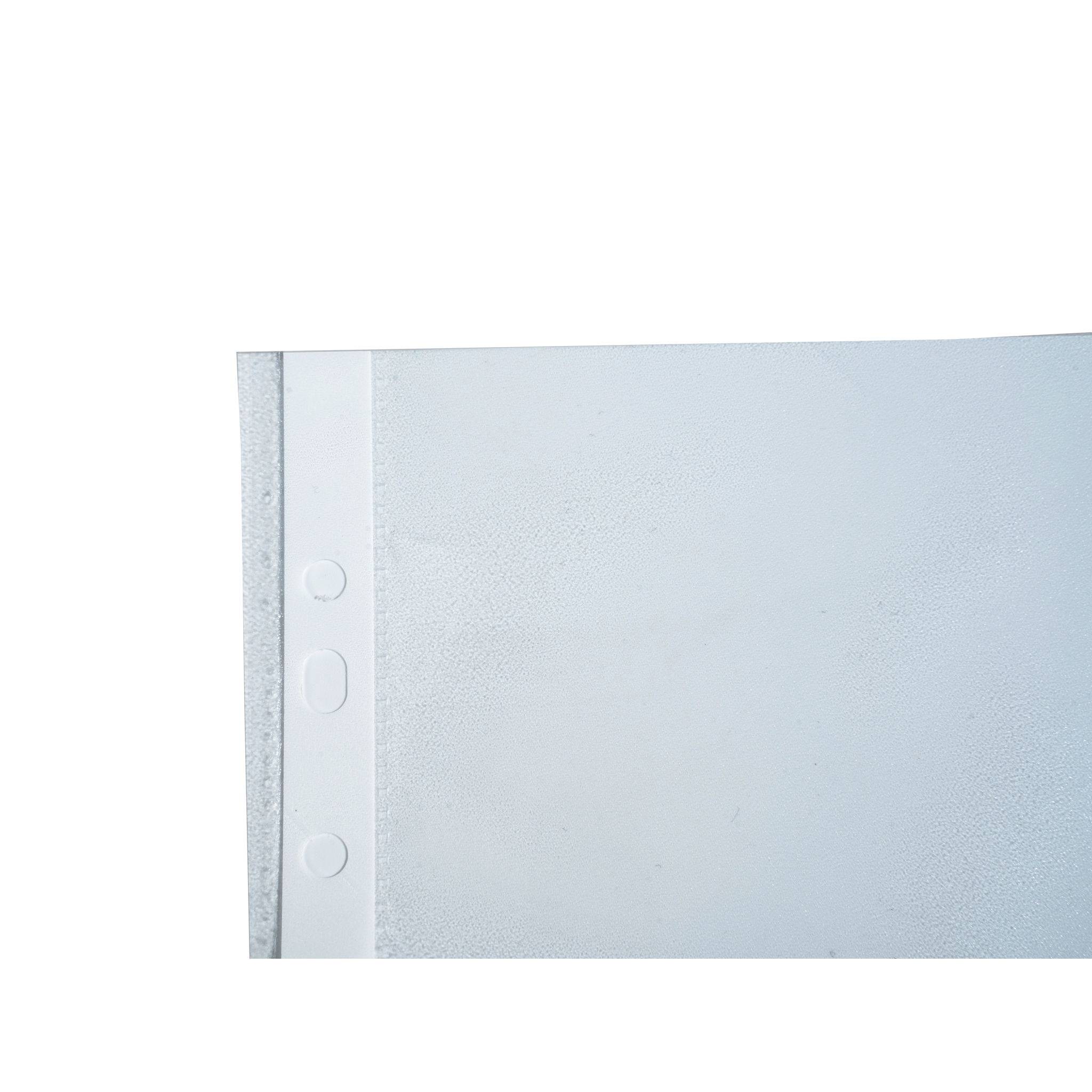 Exacompta 10x Pack 100 Prospekthüllen PP genarbt 50µ, A5, Kristall, 51000E