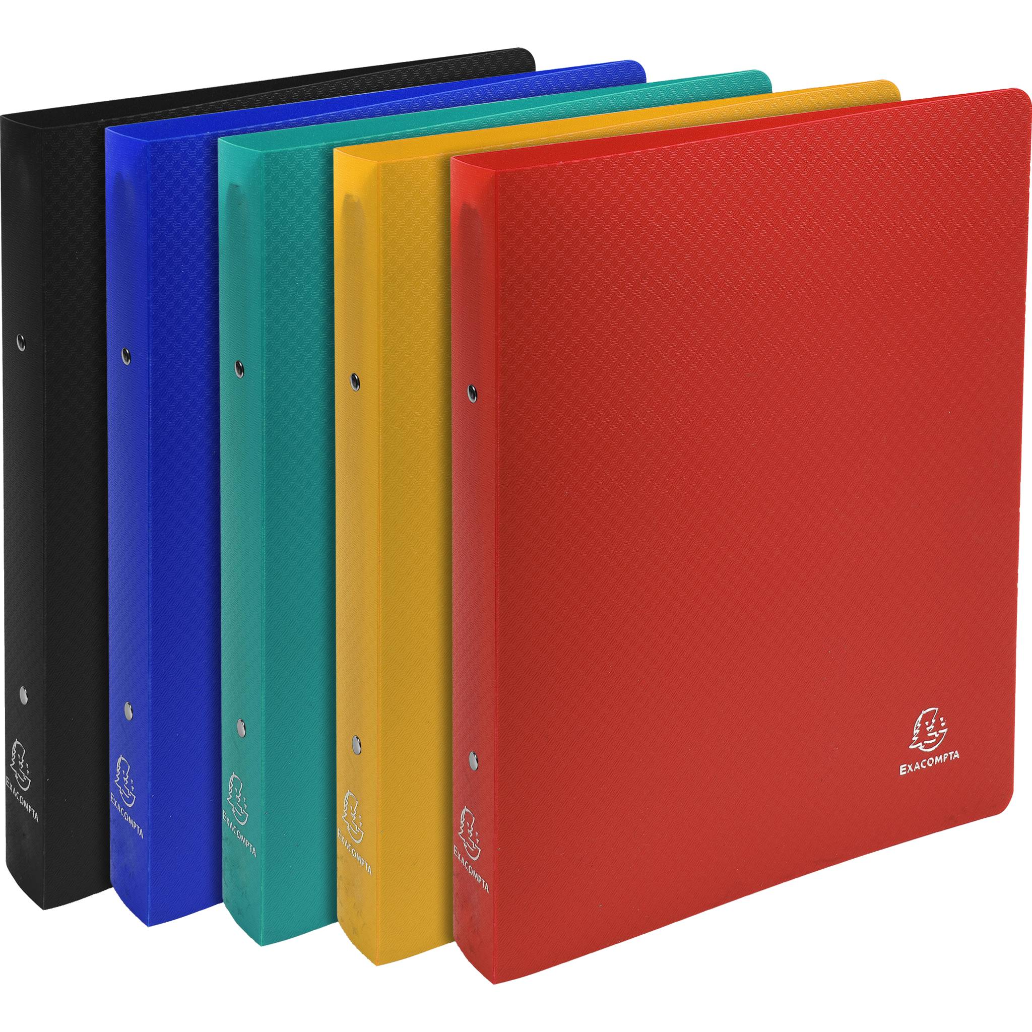 Exacompta 20x Ringbuch PP 700µ 2Ring Rücken 40mm A4 Überbreite sortiert 54280E