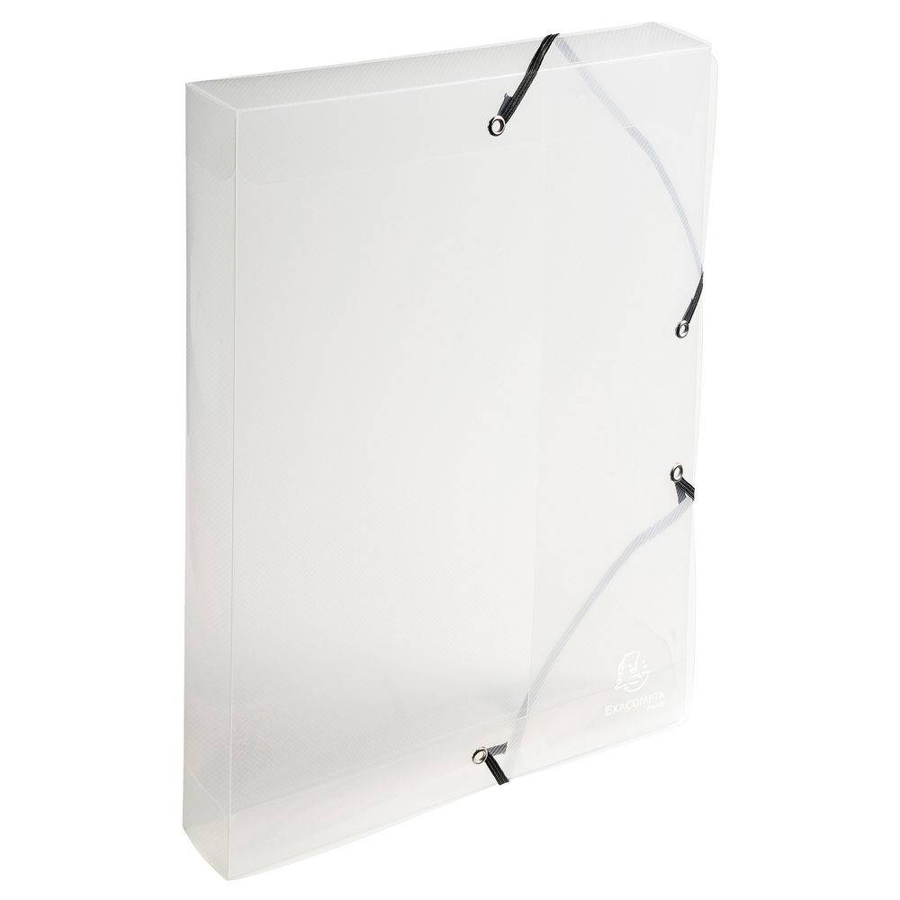 Exacompta 8x Archivbox PP 700µ Rücken 40mm 25x33 cm A4 Crystal sortiert 59610E