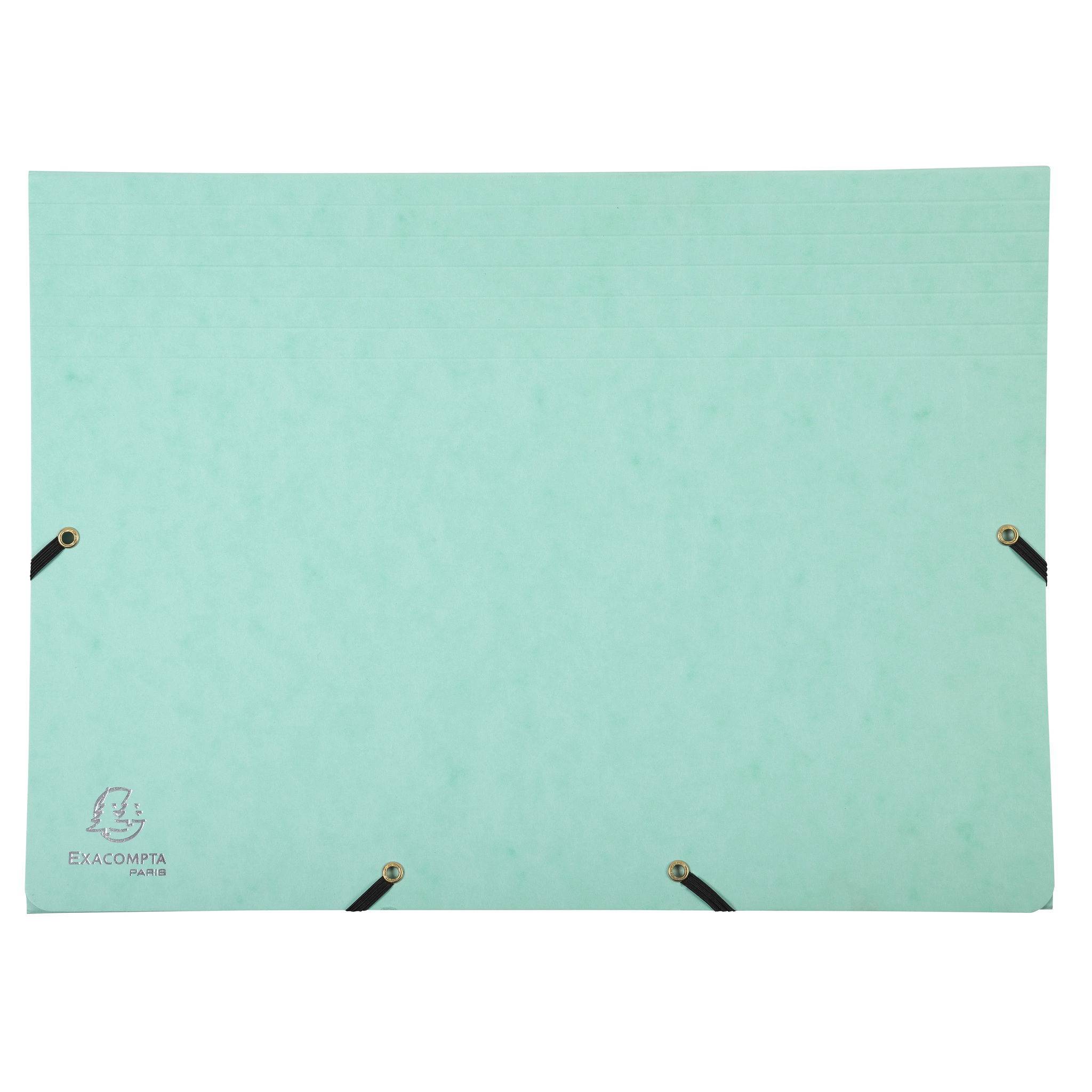 Exacompta 4x Fächermappe mehrfarbig Karton 12 Fächer 34x245cm sortiert 58560E