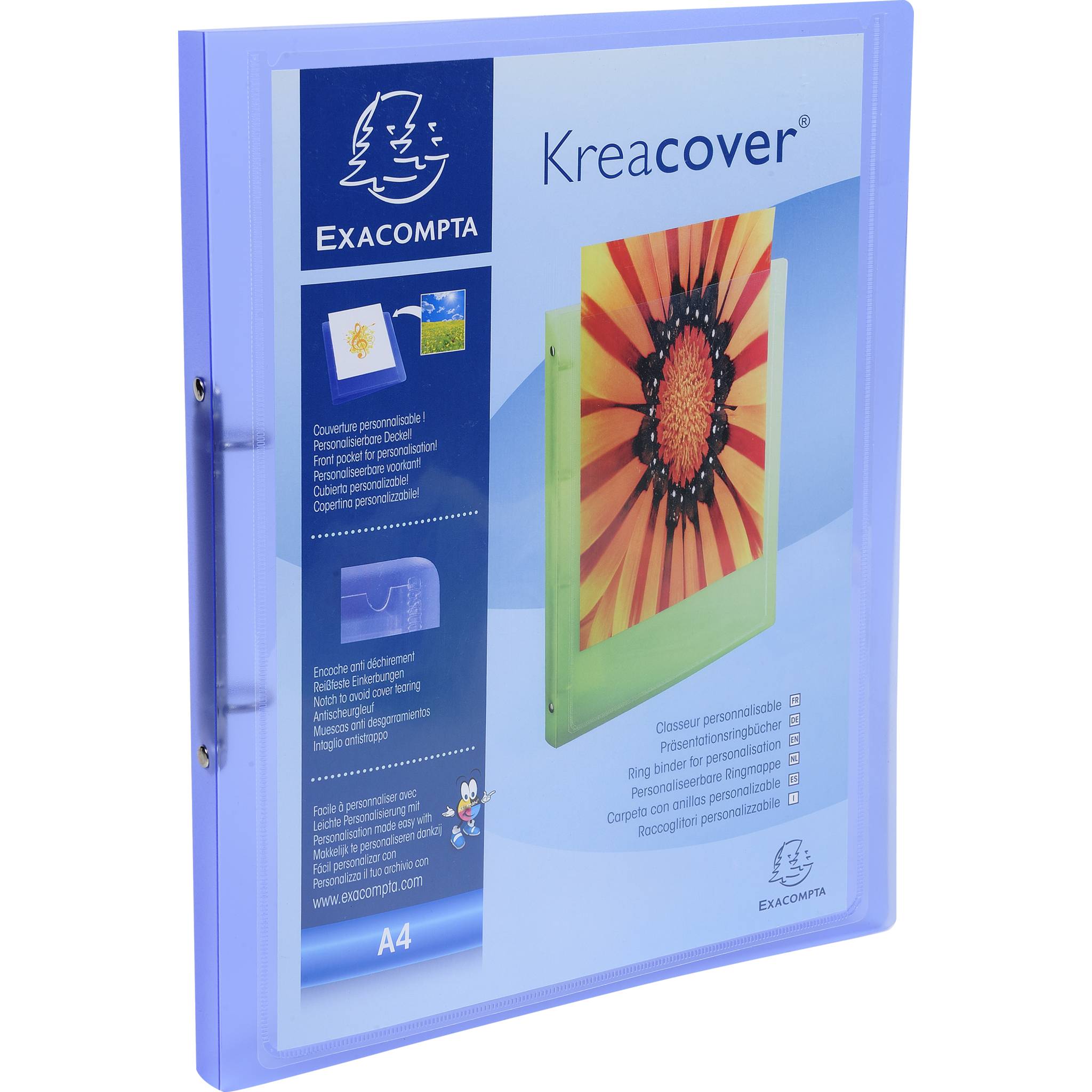 Exacompta 20x Ringhefter PP 500 2Ring 15mm Rücken 20mm A4 sortiert 54969E