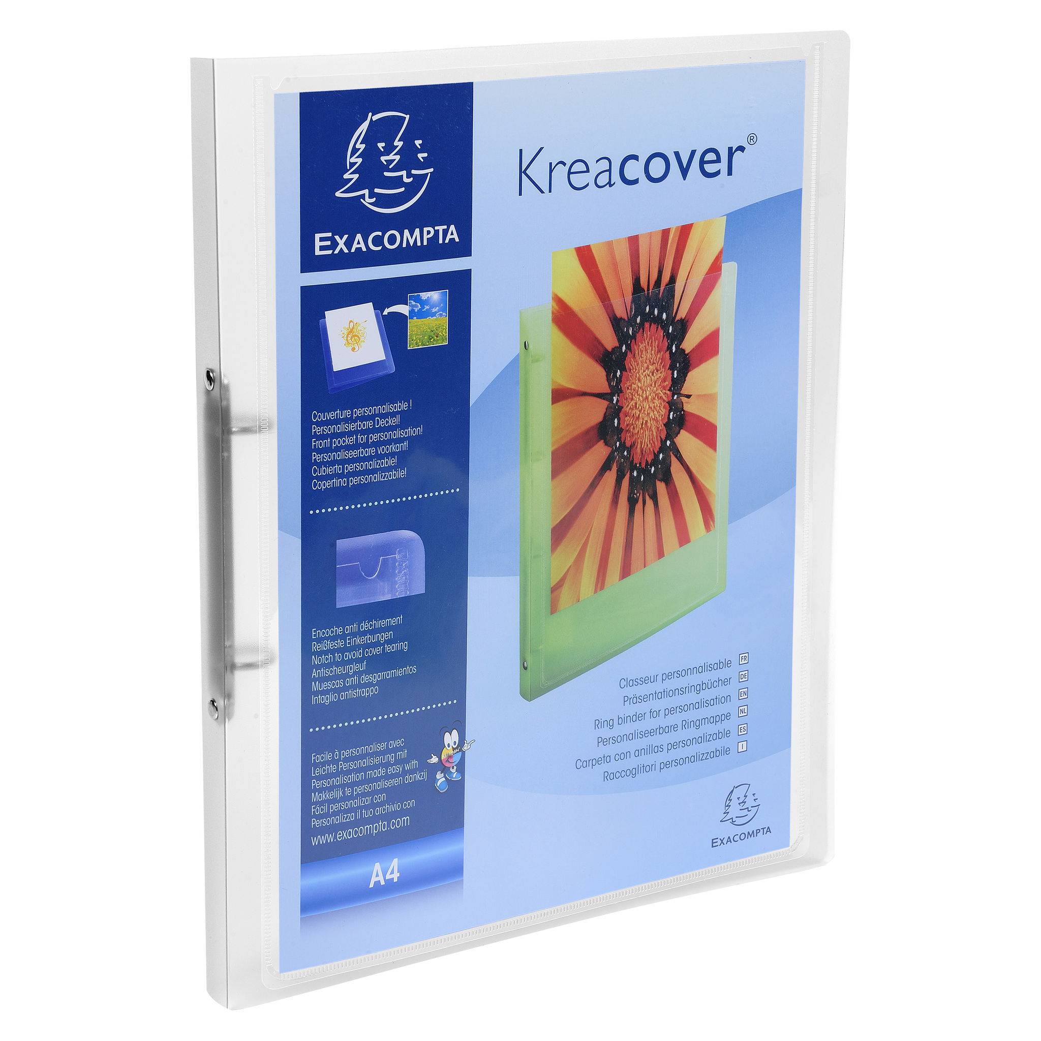 Exacompta 20x Ringhefter PP 500 2Ring 15mm Rücken 20mm A4 sortiert 54969E