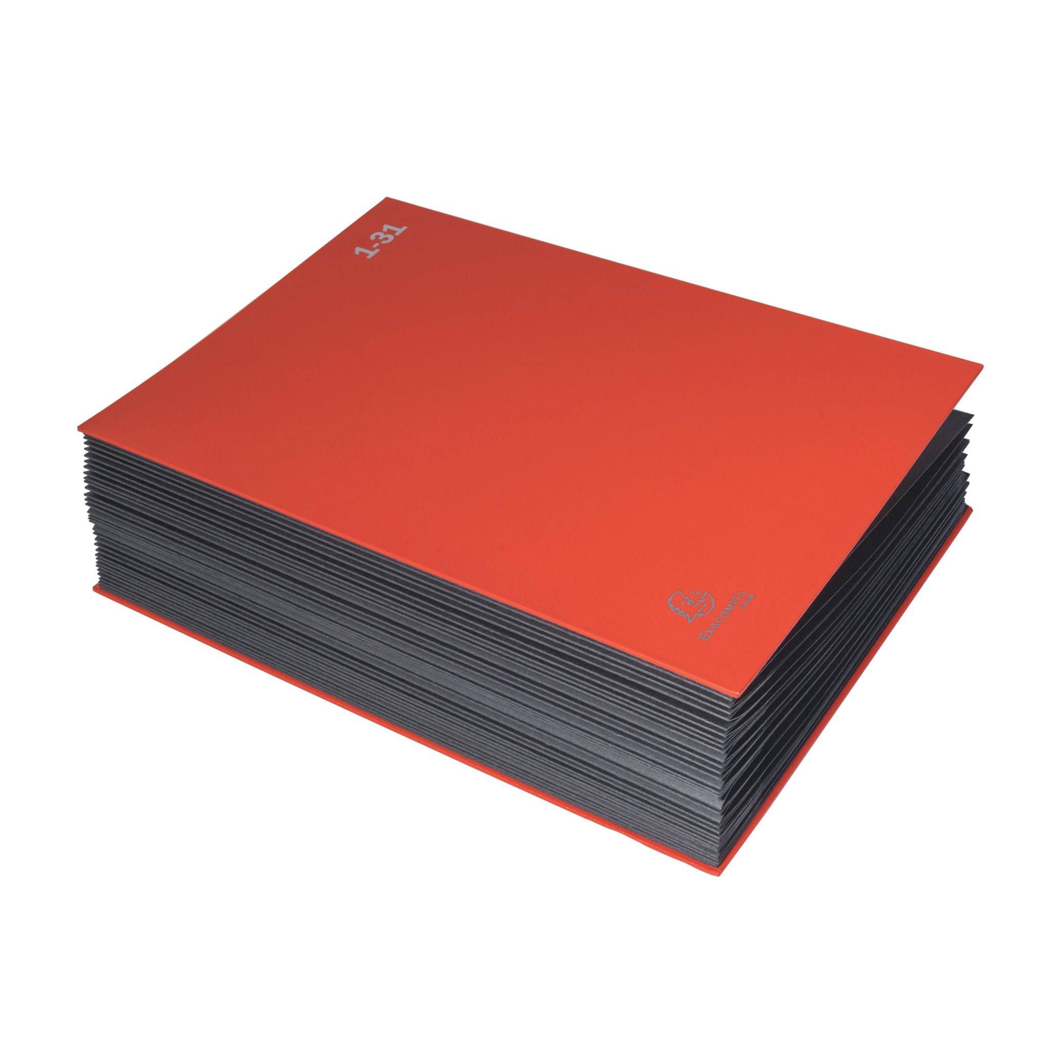 Exacompta 6x Pultordner Ordnungsmappe 32 Fächern RC-Karton 1-31 A4 Rot 57035E