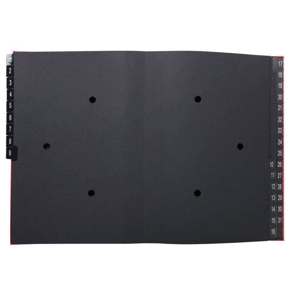 Exacompta 6x Pultordner Ordnungsmappe 32 Fächern RC-Karton 1-31 A4 Rot 57035E