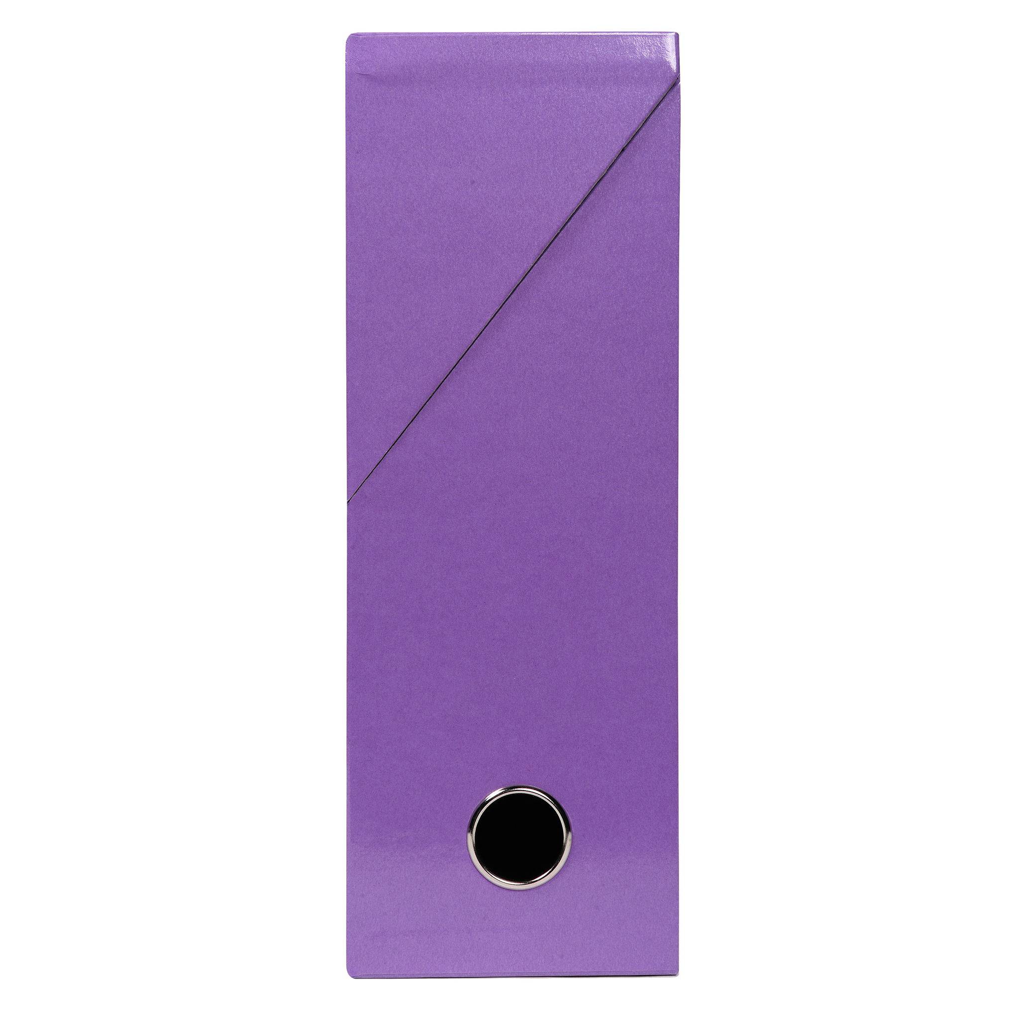 Exacompta 5x Transferbox Karton, Rücken 90mm, 25,5x34x9 cm A4, , Violett, 89926E
