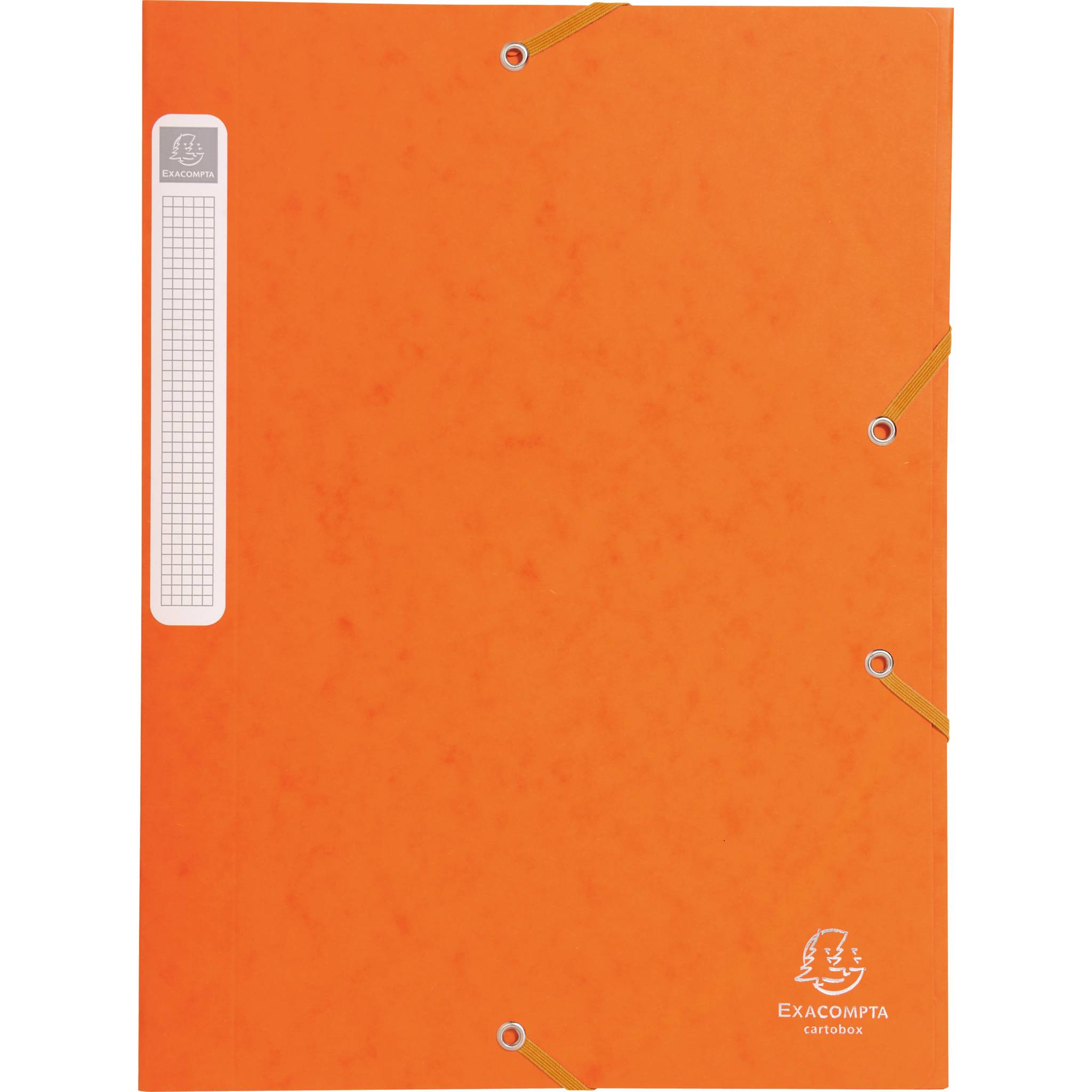 Exacompta 25x Archivbox Rücken 25mm Karton +3 Klappen Gummizug A4 Orange 18517H