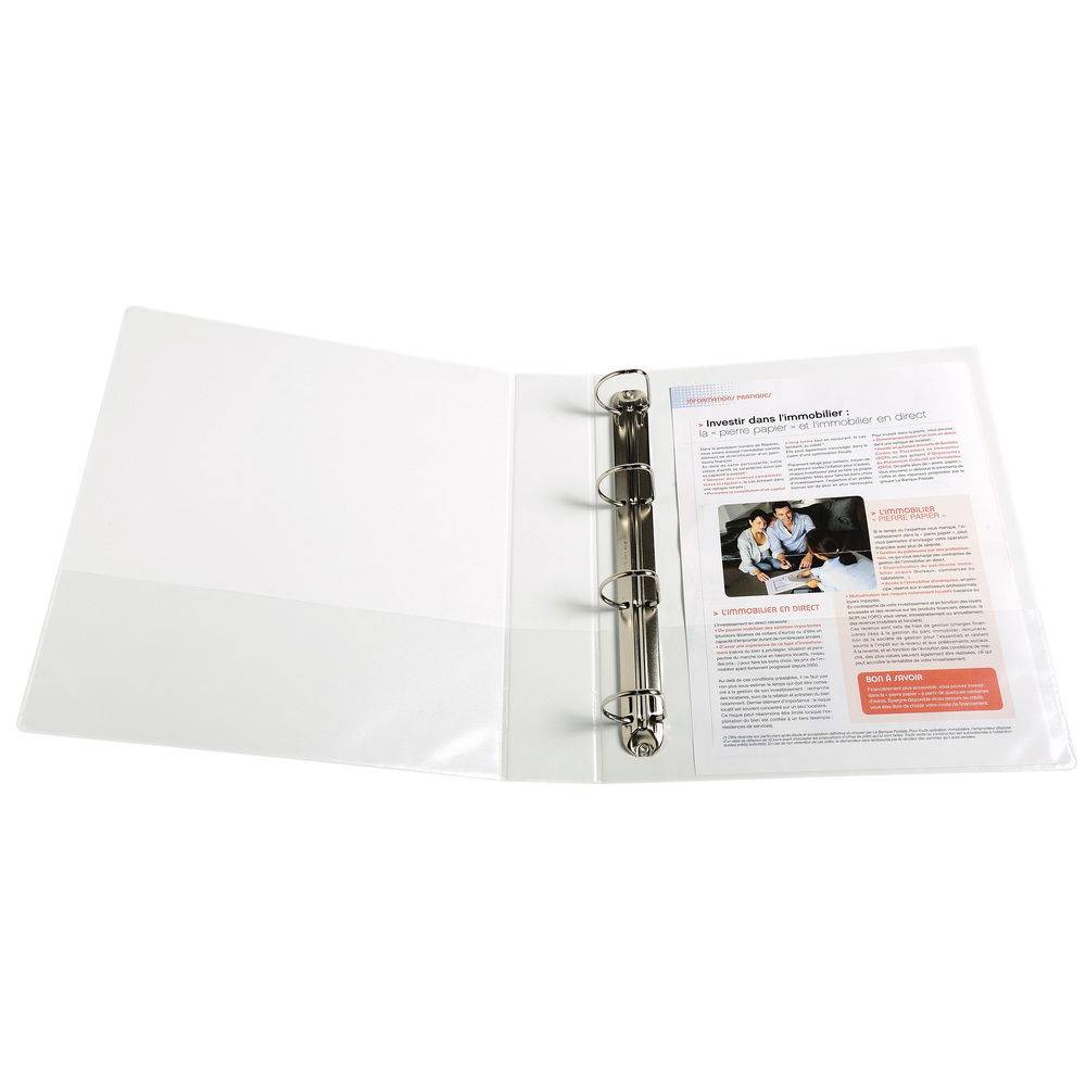 Exacompta 10x Ringbuch PP 4Ring 40mm D Rücken 64mm A4 Maxi Weiß 51843E