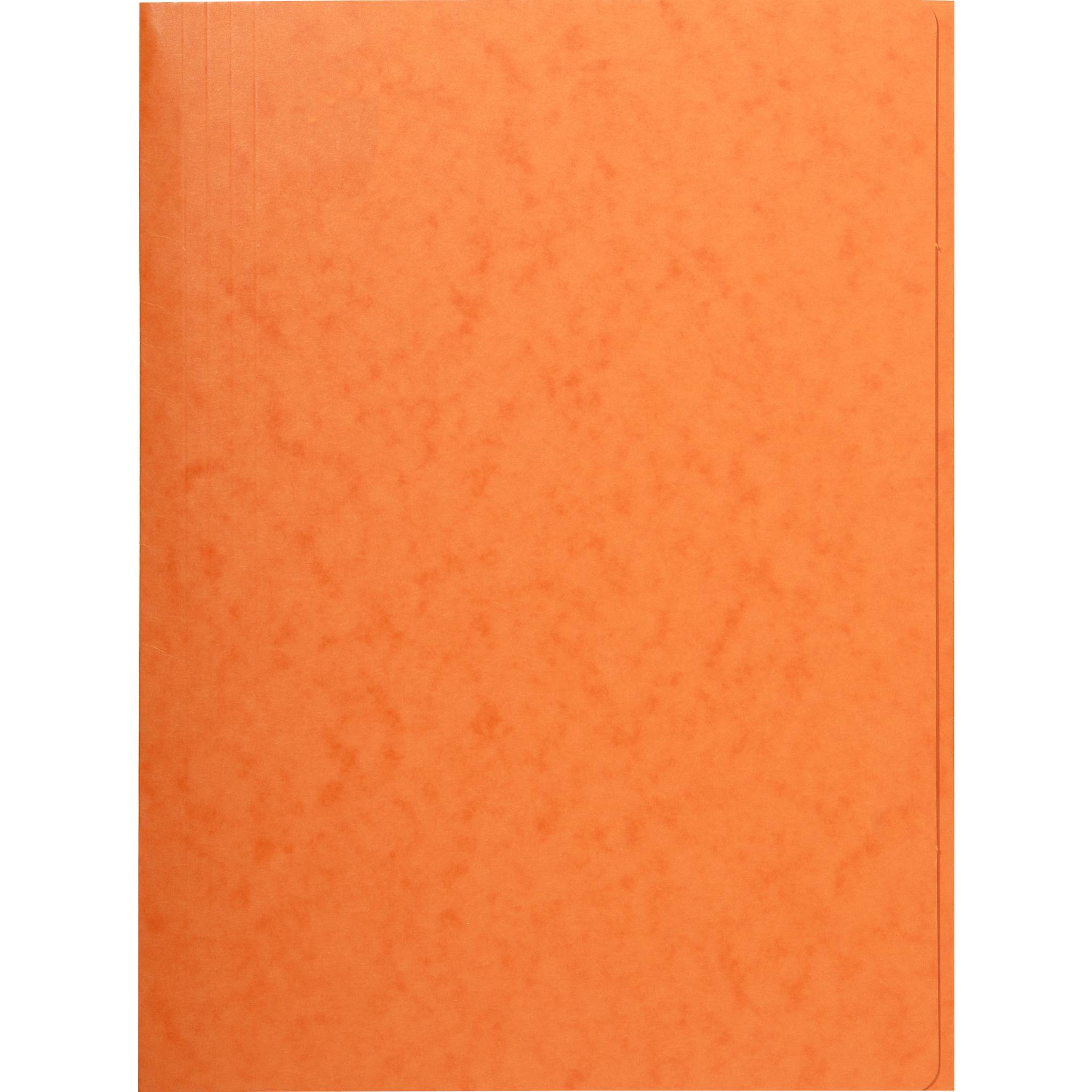Exacompta 25x Aktenmappe +3 Klappen ohne Gummizug, Karton, A4, Orange, 56409E