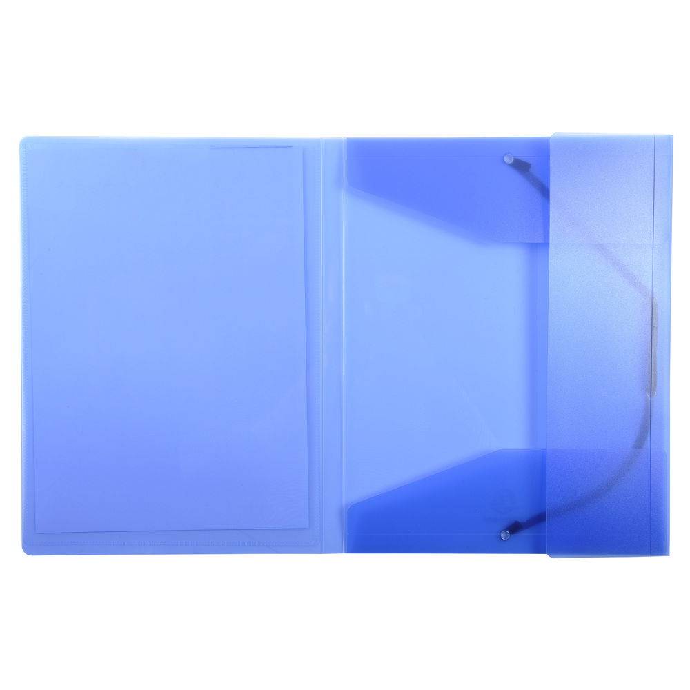 Exacompta 25x Sammelmappe A4 PP 3 Klappen + Gummizug violett Blau 55182E