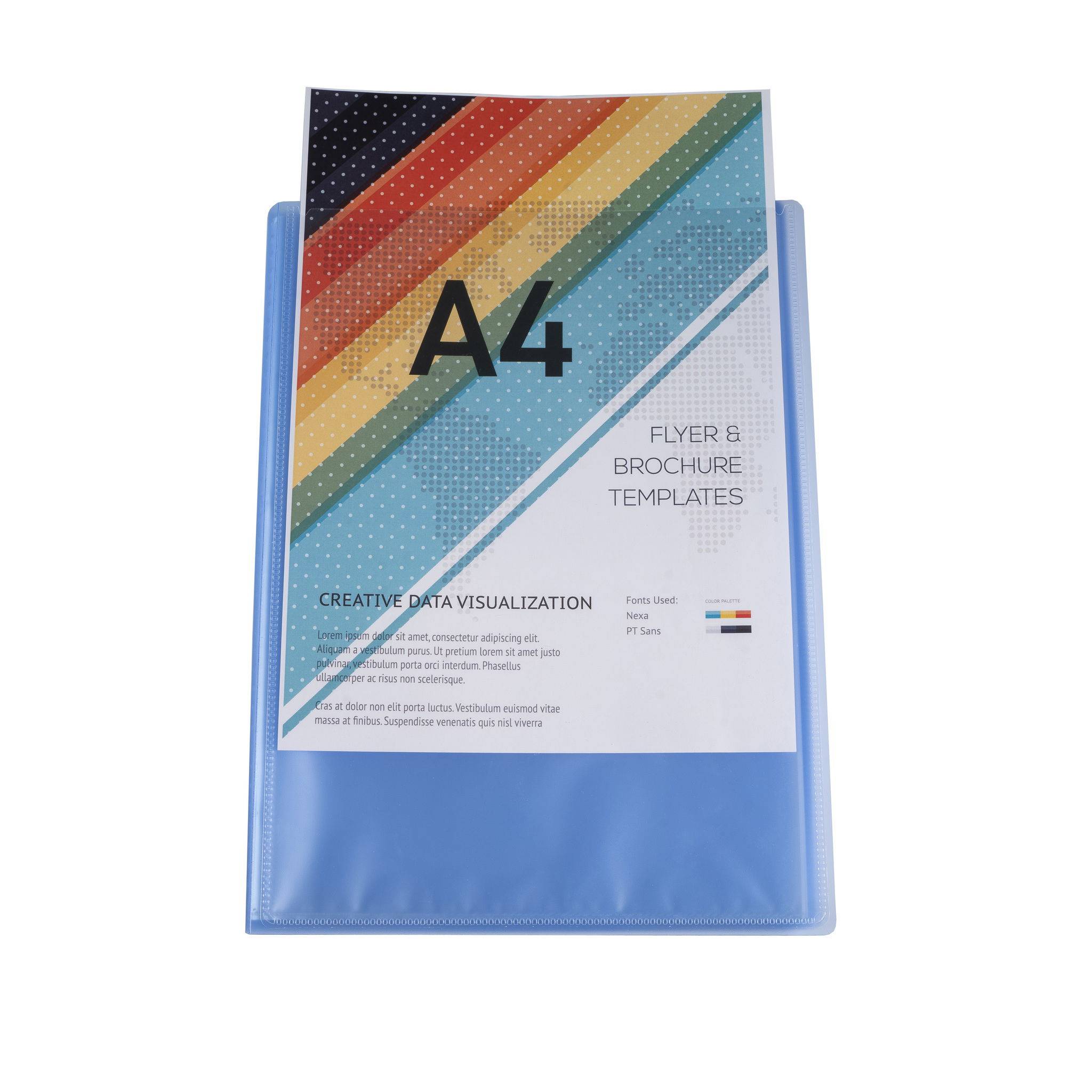 Exacompta 10x Sichtmappe PP 500µ + 60 Hüllen Kreacover , A4, Blau, 5762E