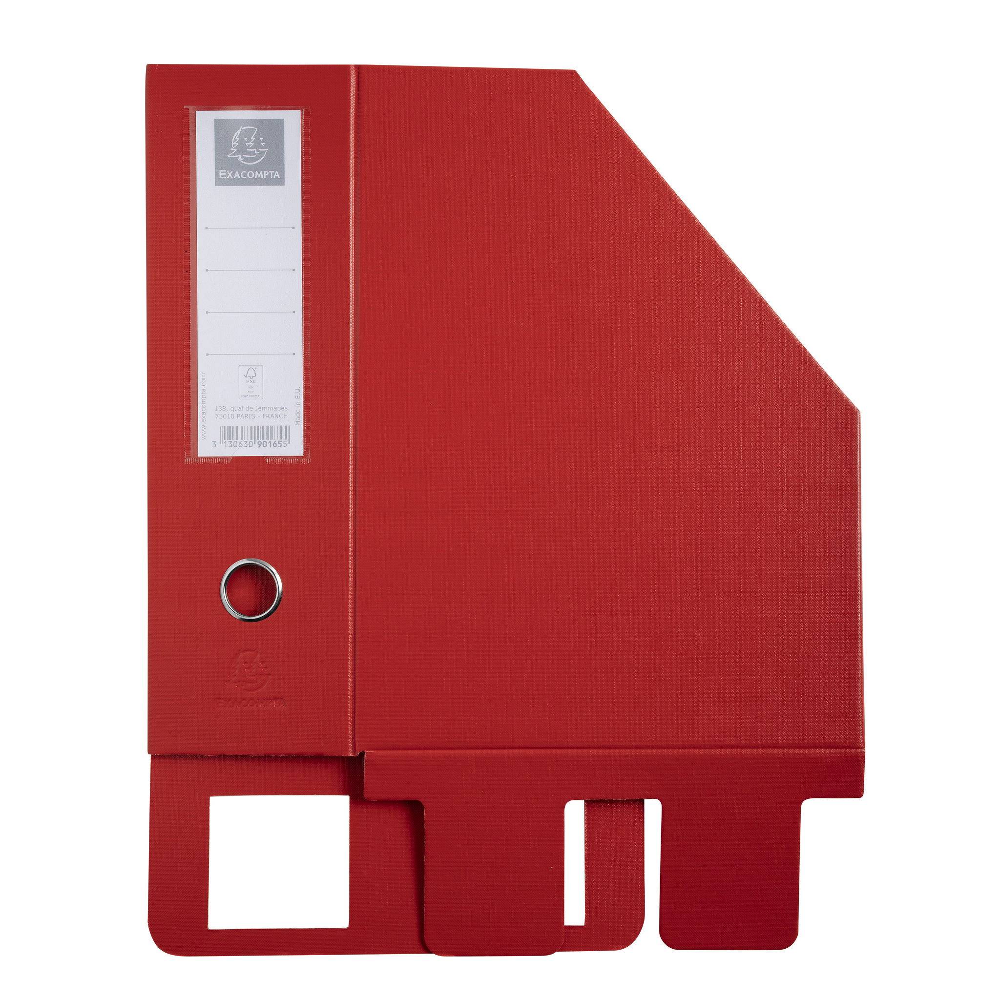 Exacompta 10x Stehsammler PP, Rückenbreite 100mm, 23x31cm für A4 - Rot - 90165E