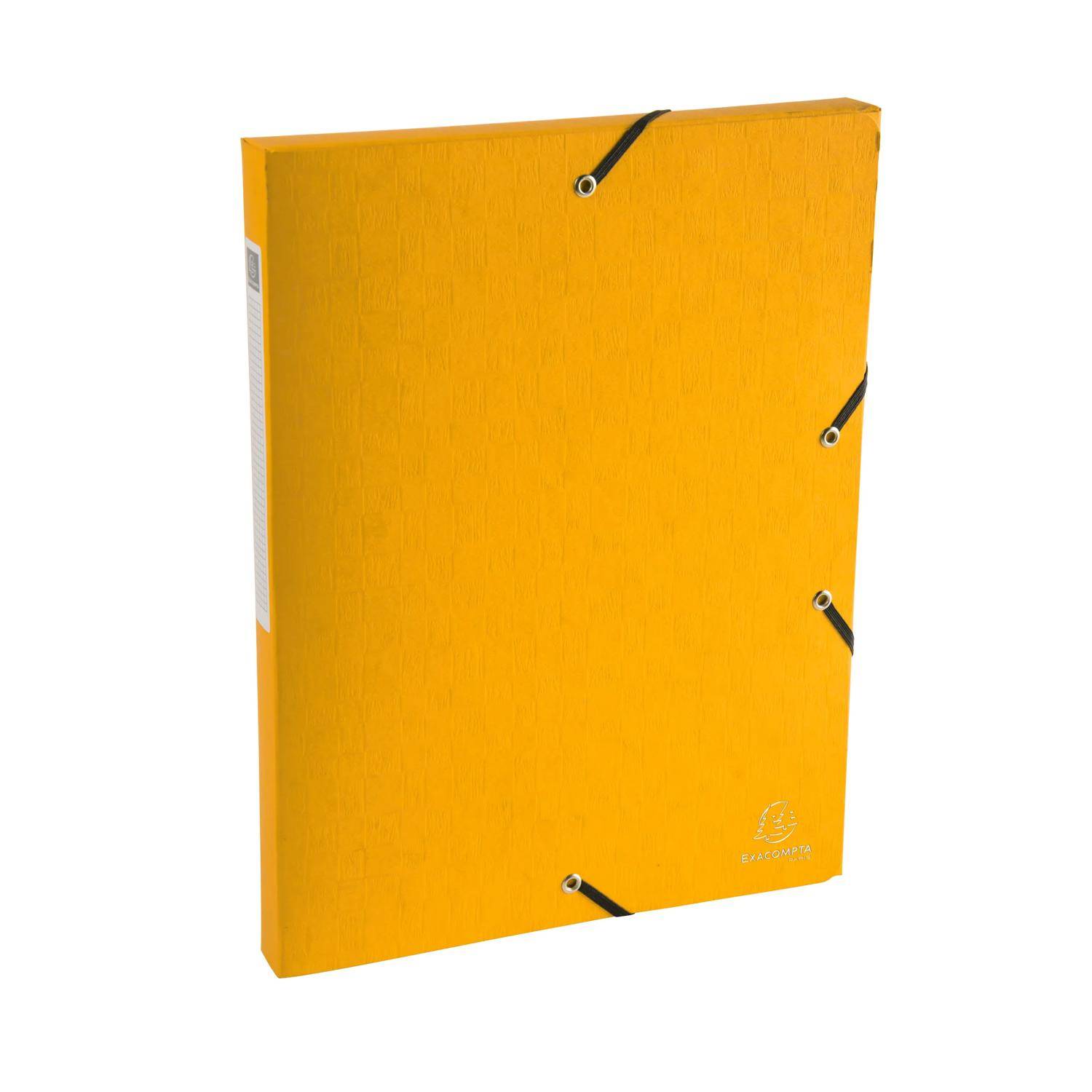 Exacompta 10x Archivbox Rücken 25mm + Etikett Karton 600g/qm A4 sortiert 50710E