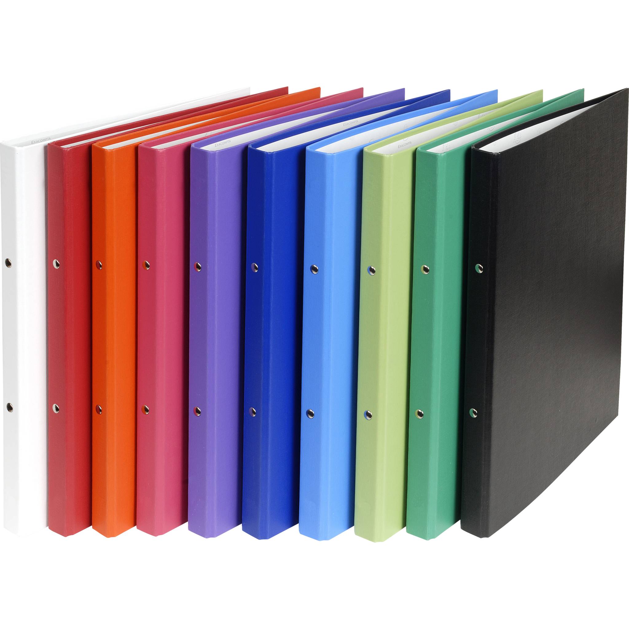 Exacompta 20x Ringbuch rembordiert PP 2Ring 15mm Rücken 20mm A4 sortiert 54150E
