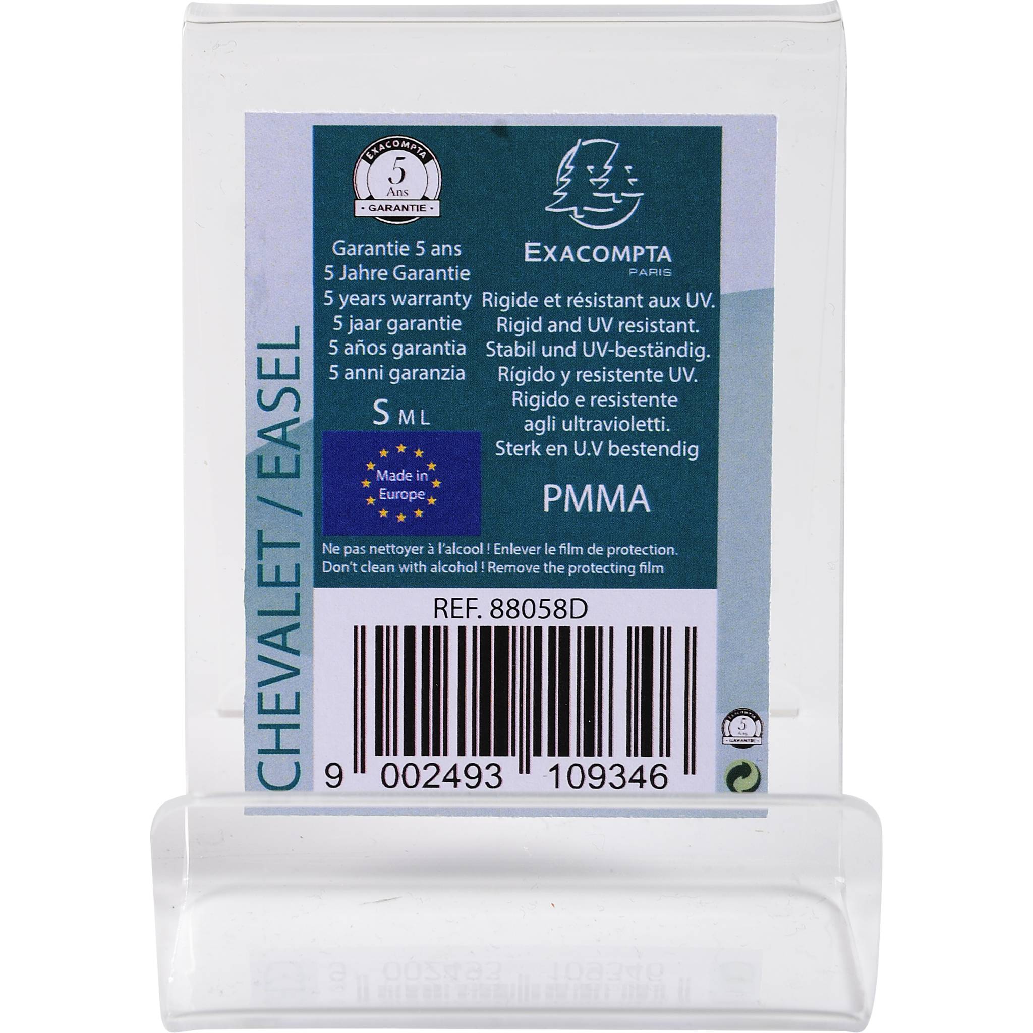 Exacompta 30x Tischaufsteller für A8, PMMA, Exacryl - Kristall - 88058D