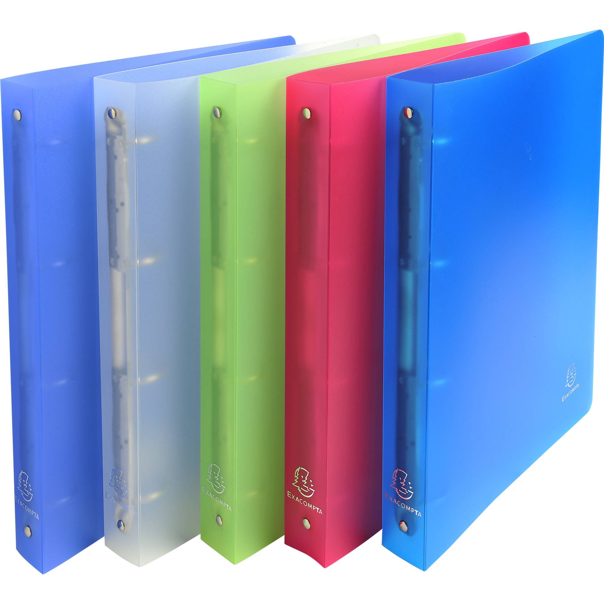 Exacompta 10x Ringbuch PP 700µ + 4 Ringen 30mm Rücken 40mm A4 sortiert 51369E