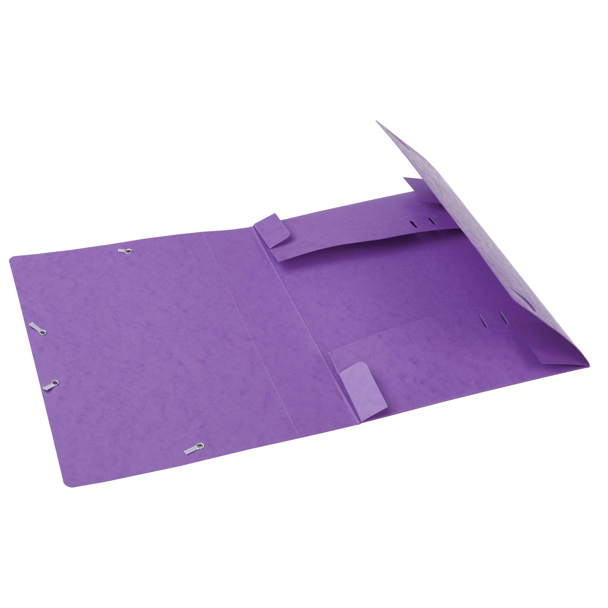 Exacompta 10x Archivbox Rücken 60mm Karton +3 Klappen Gummizug A4 Violett 16015H