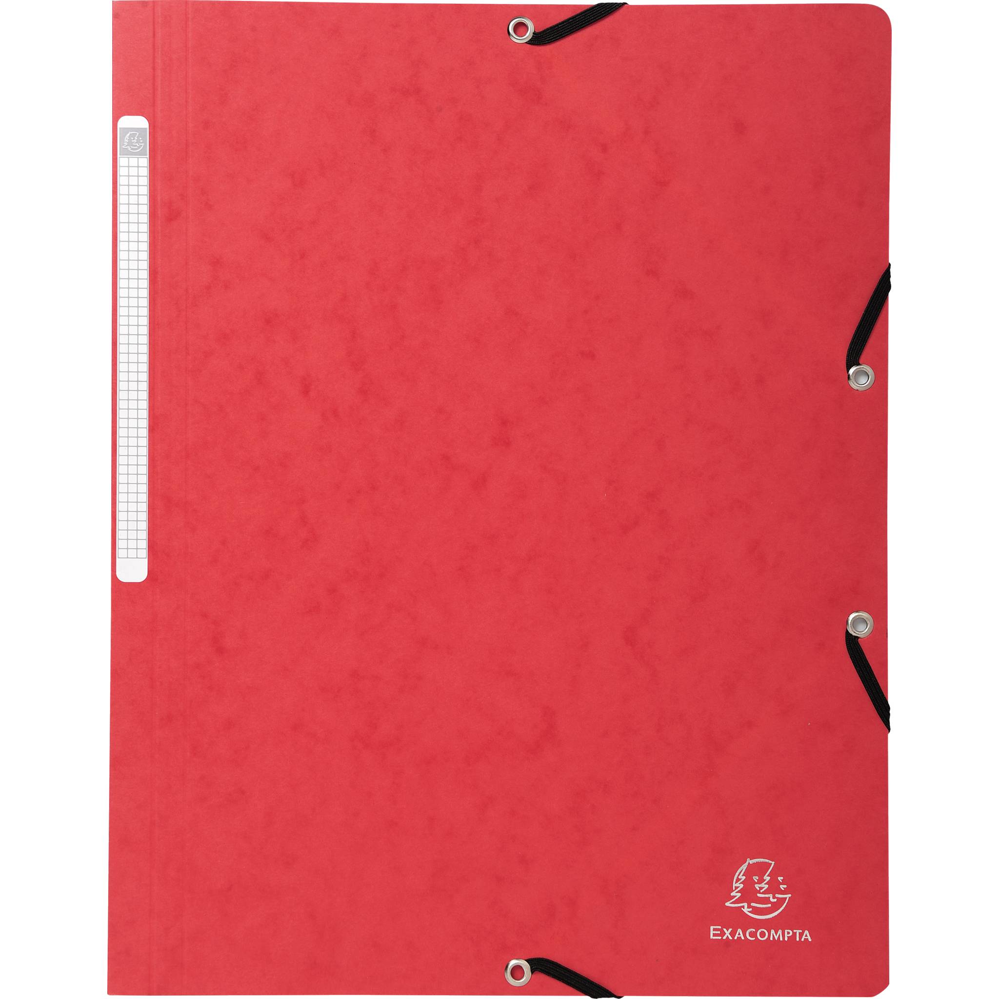 Exacompta 25x Eckspannmappe + Gummizug ohne Klappen, Karton, A4, Rot, 5515E