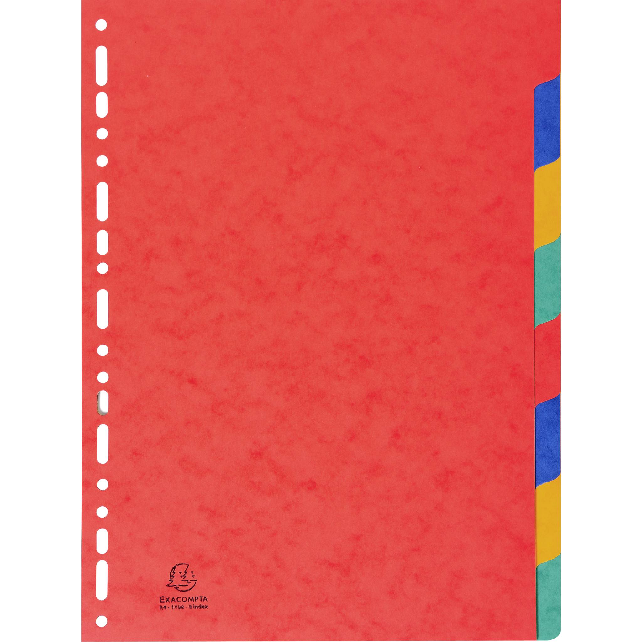 Exacompta 25x Register A4, Colorspan-Karton 225g, 8 Taben - 1408E